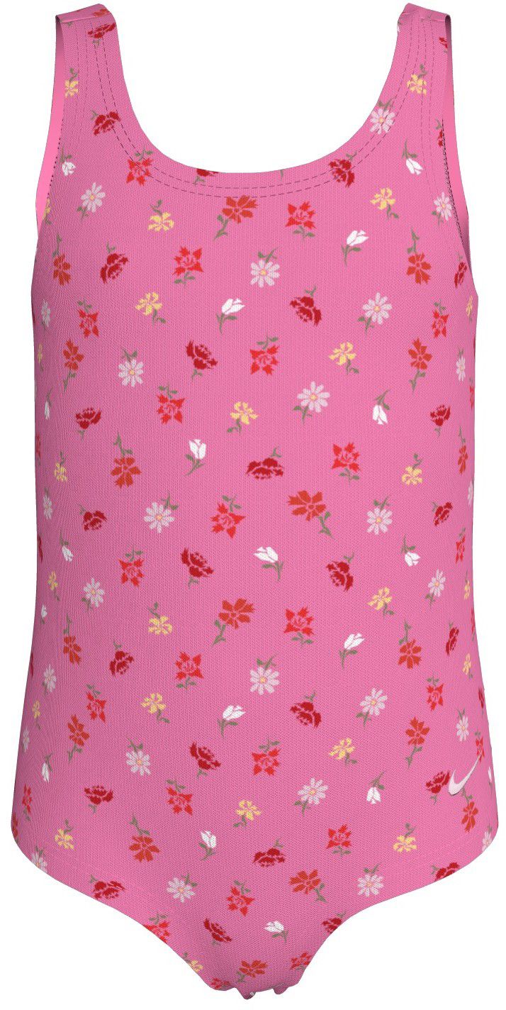 Nike Girls' Crafted Blooms U-Back One Piece Swimsuit
