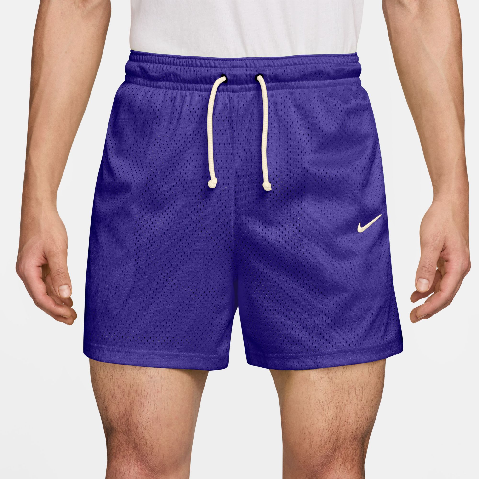Nike Men's Dri-FIT Standard Issue 5" Mesh Basketball Practice Shorts, Medium, Dark Concord