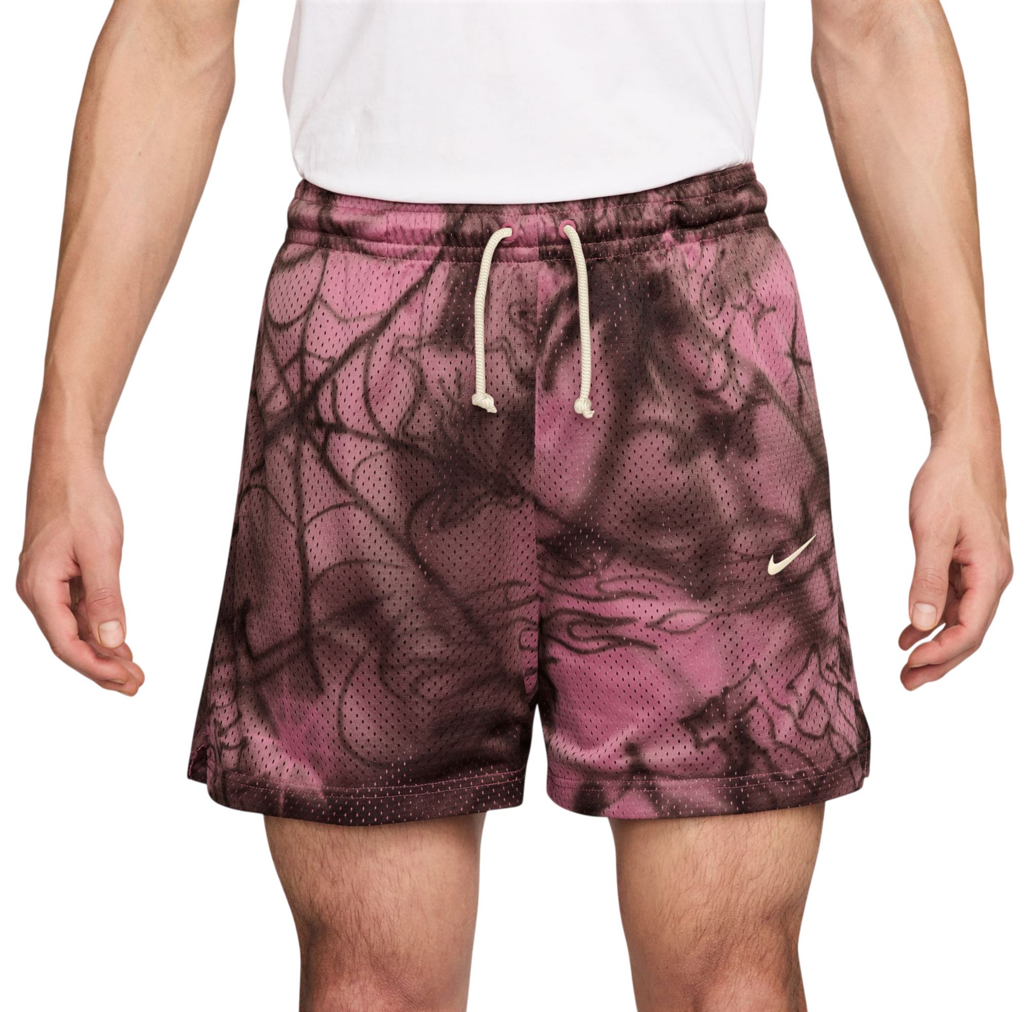 Nike Men's Dri-FIT Standard Issue 5" Mesh Printed Basketball Practice Shorts