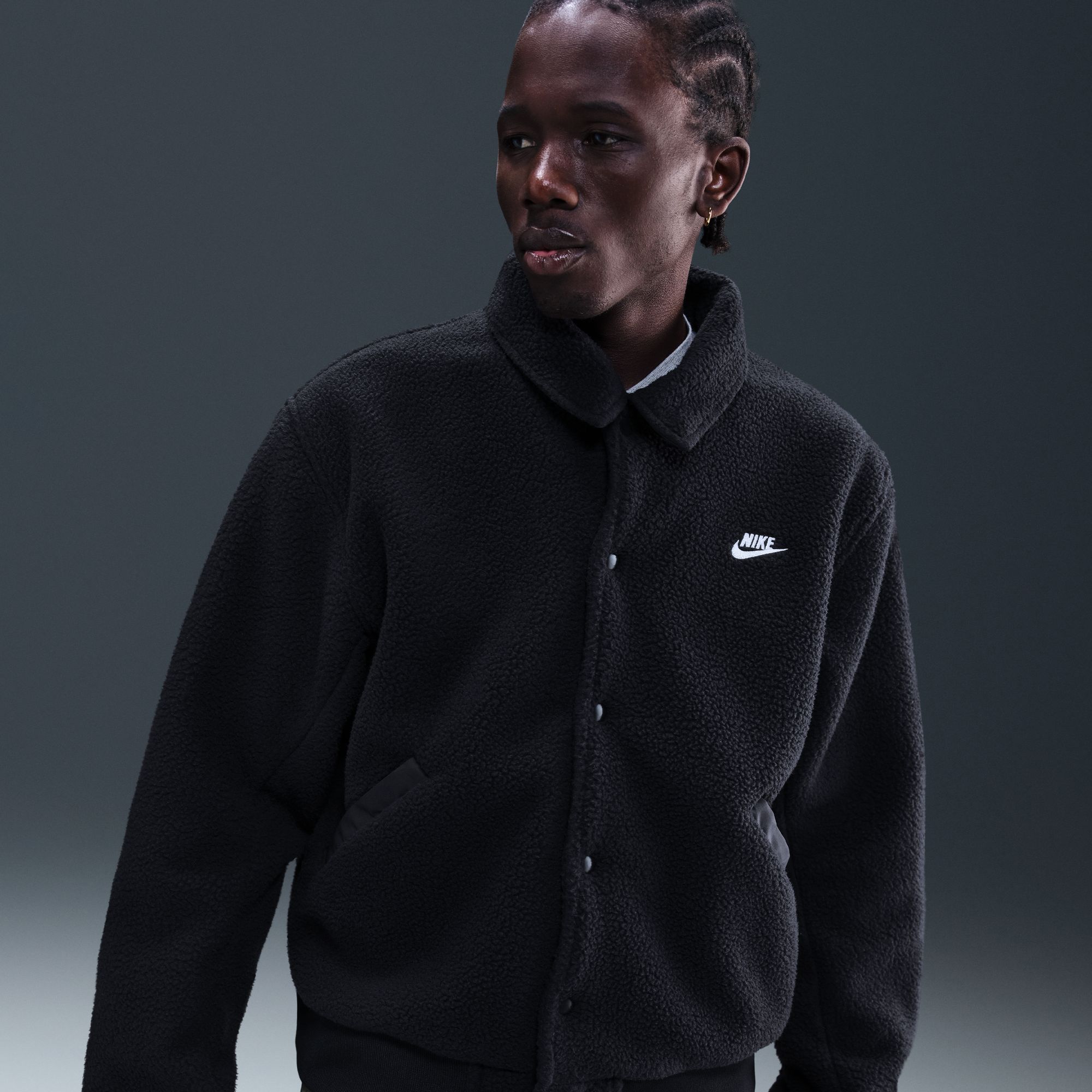Nike Men's Club Therma-FIT Sherpa Coaches Jacket | Dick's Sporting