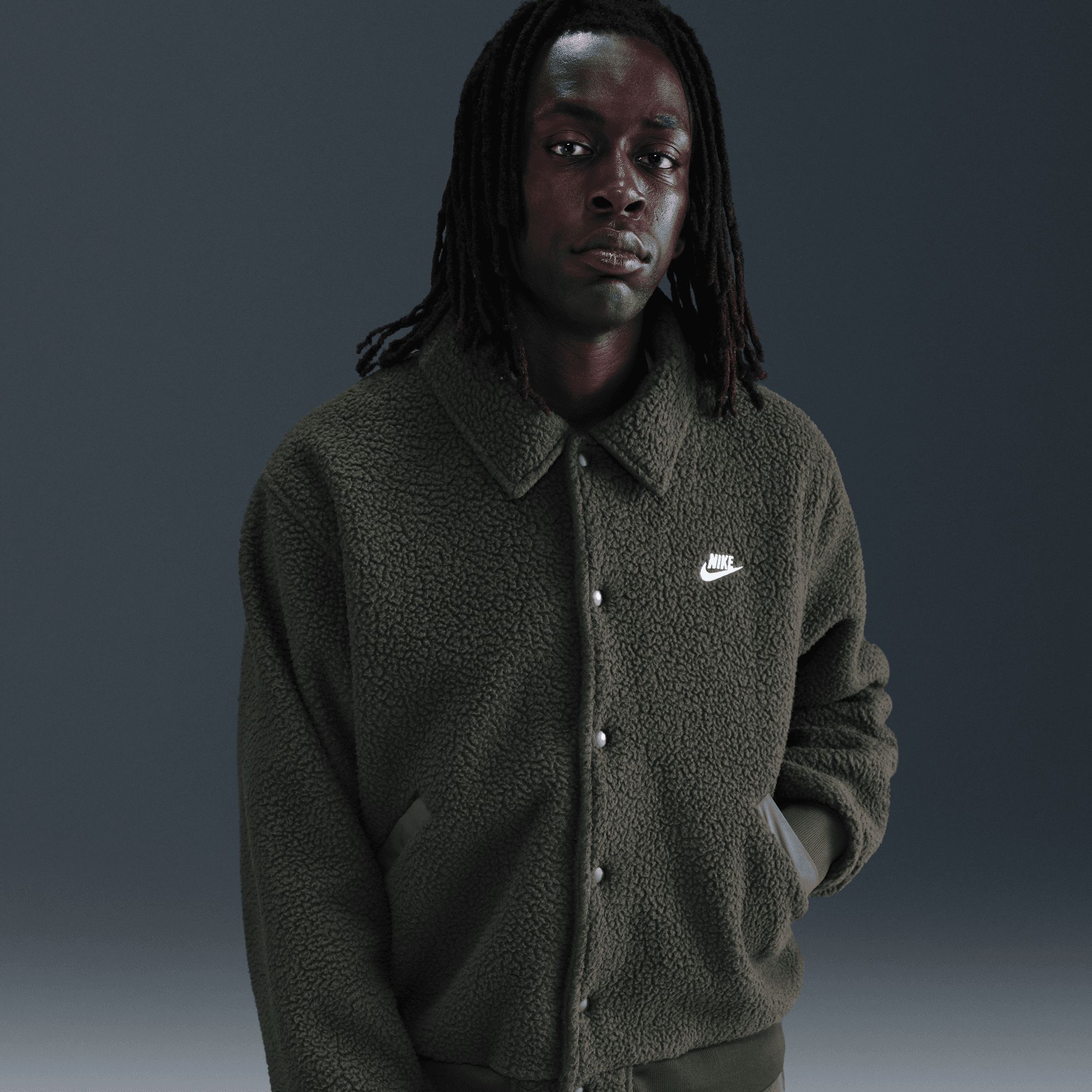 Nike Men's Club Therma-FIT Sherpa Coaches Jacket | Dick's Sporting