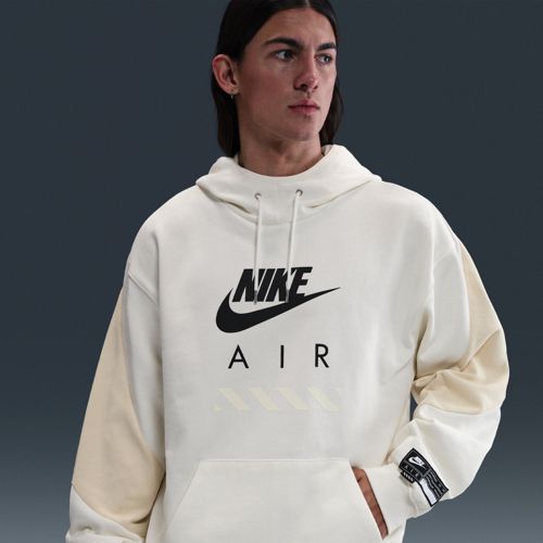 Mens Hoodies White And Gold Nike Sweatshirt Nike Sportswear Tech