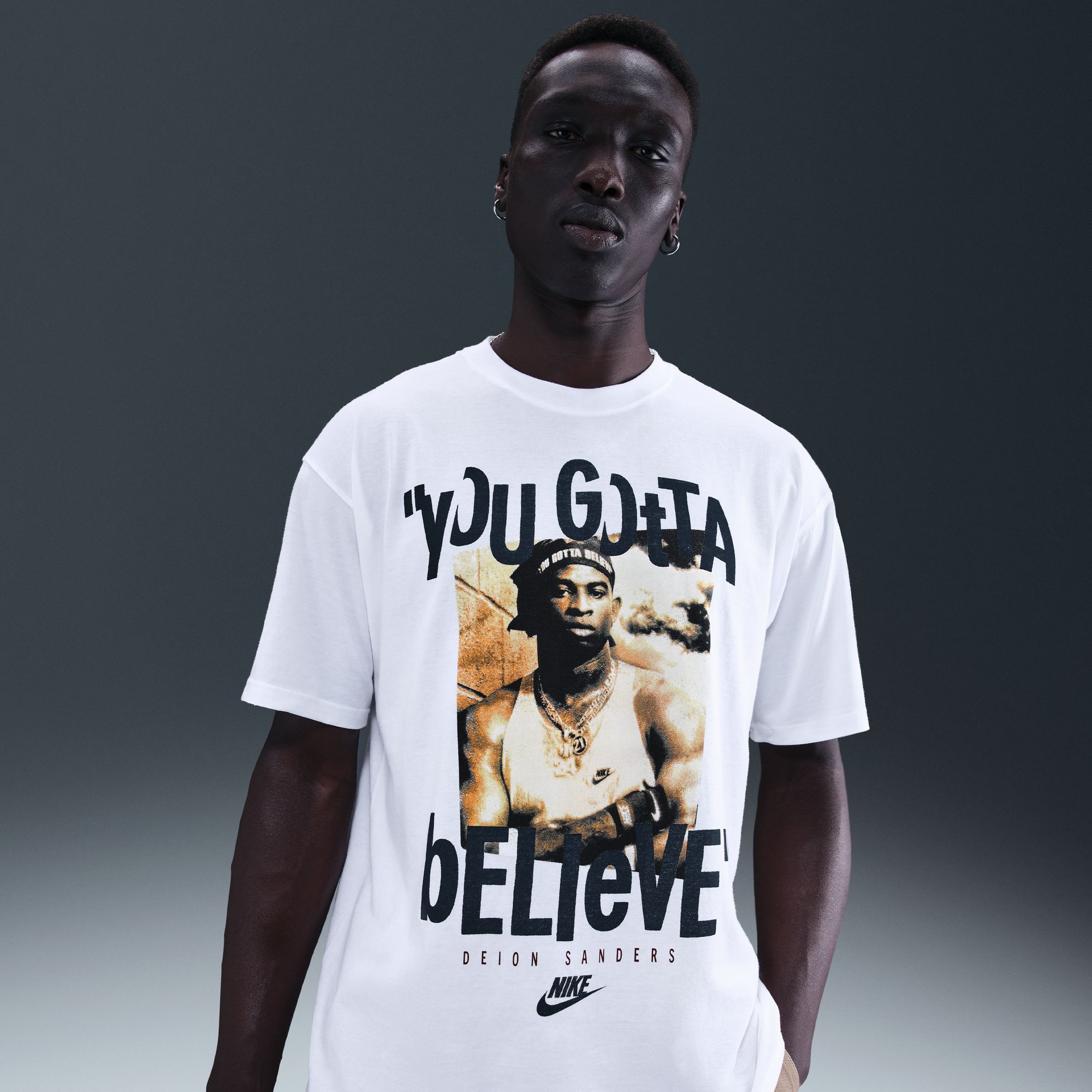 Nike Men's Max90 Deion Sanders Believe Graphic T-Shirt