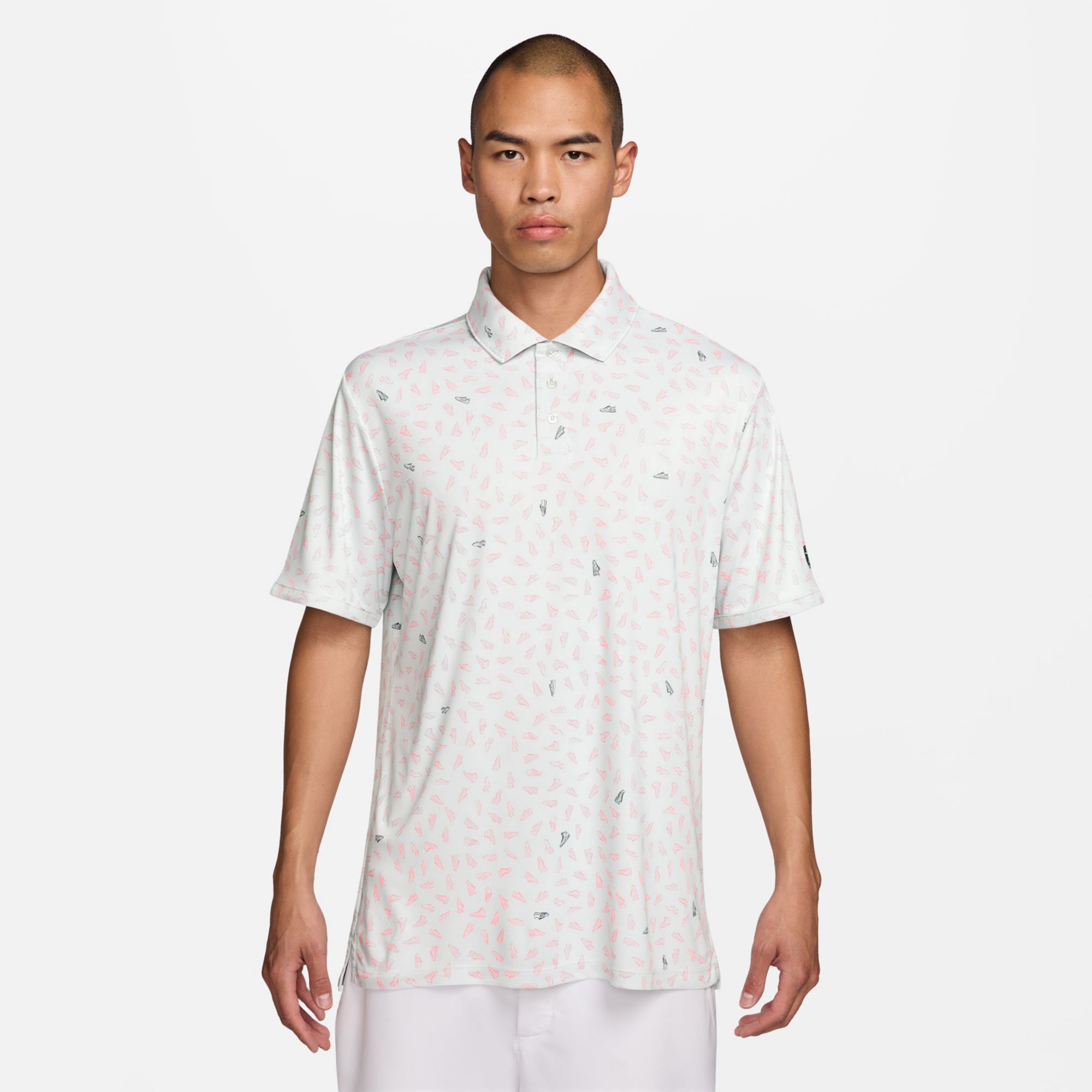 Nike Men's Par Dri-FIT Shoe Print Golf Polo