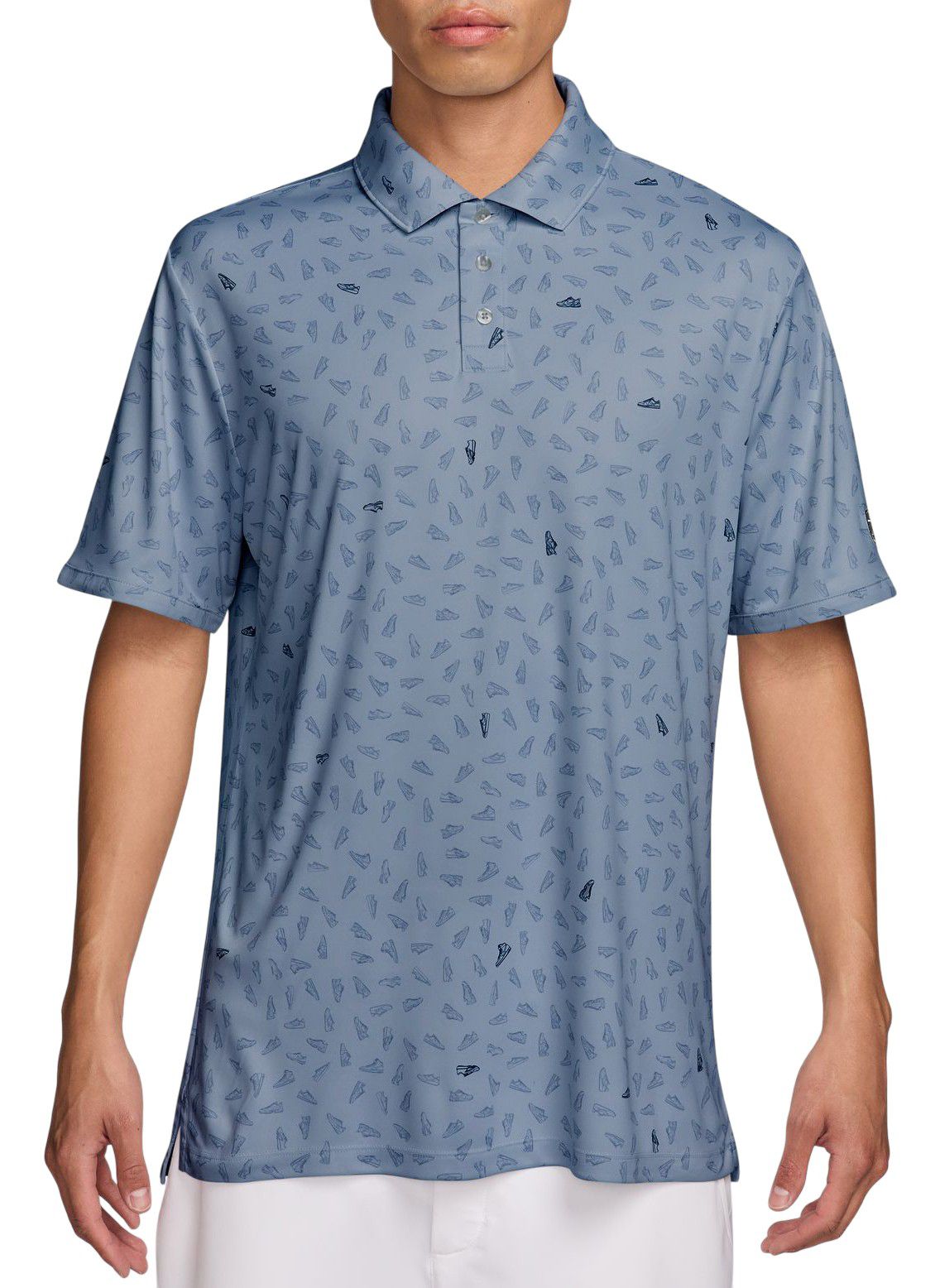 Nike Men's Par Dri-FIT Shoe Print Golf Polo