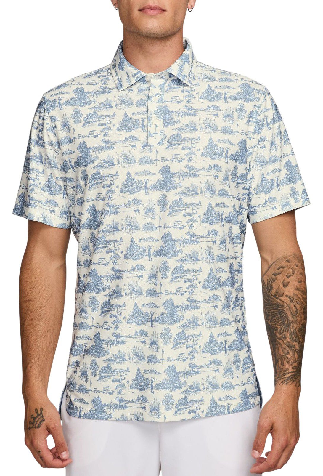 Nike Men's Tailored Performance Dri-FIT Golf Course Printed Golf Polo