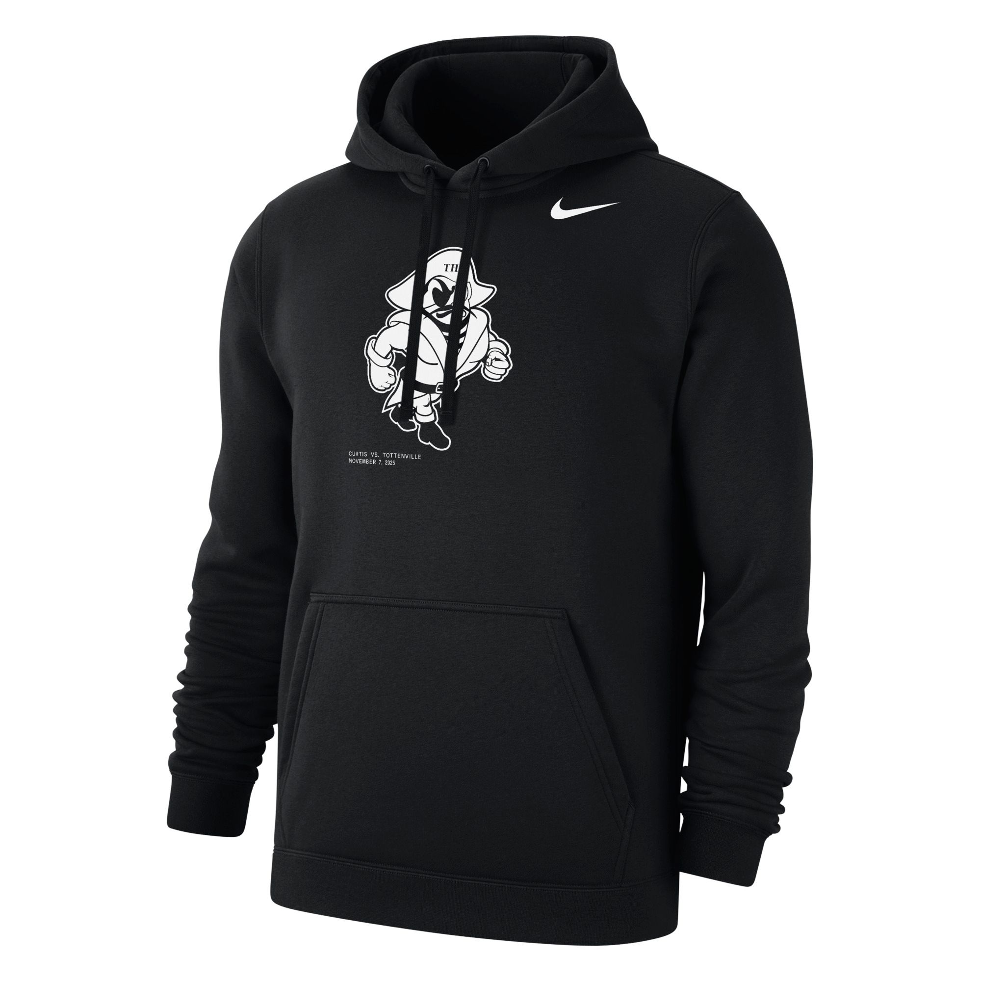 Nike Men's Tottenville High School Black Club Fleece Pullover Hoodie