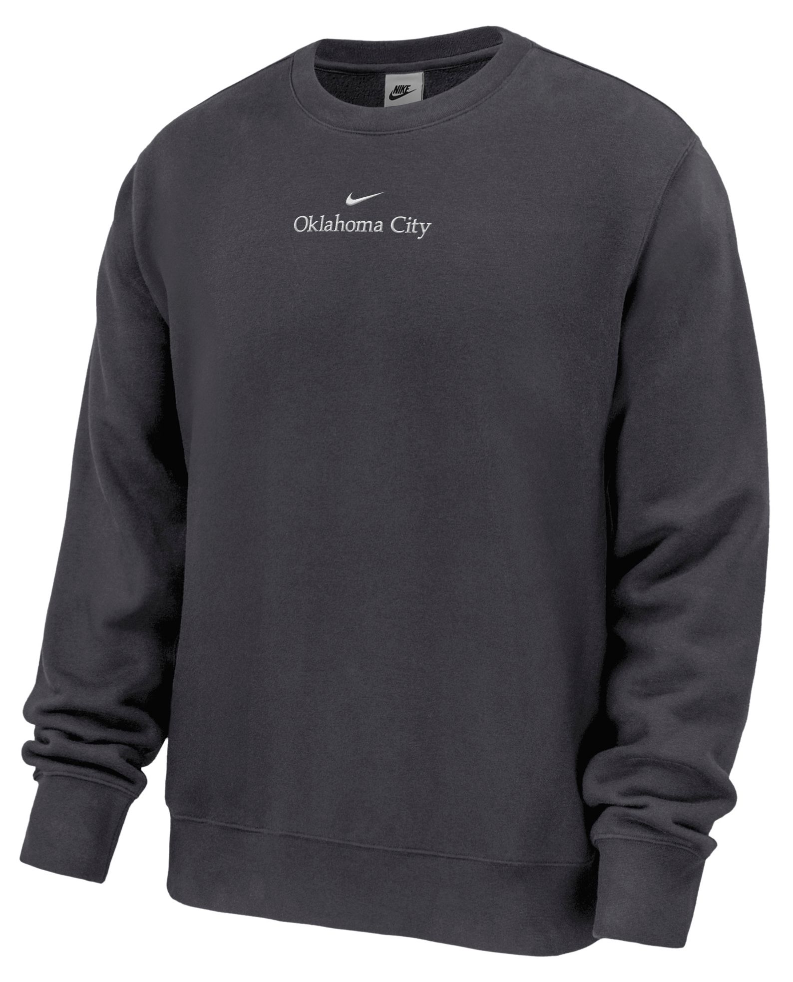 Nike Men's Oklahoma City Grey Club Fleece Crewneck Sweatshirt