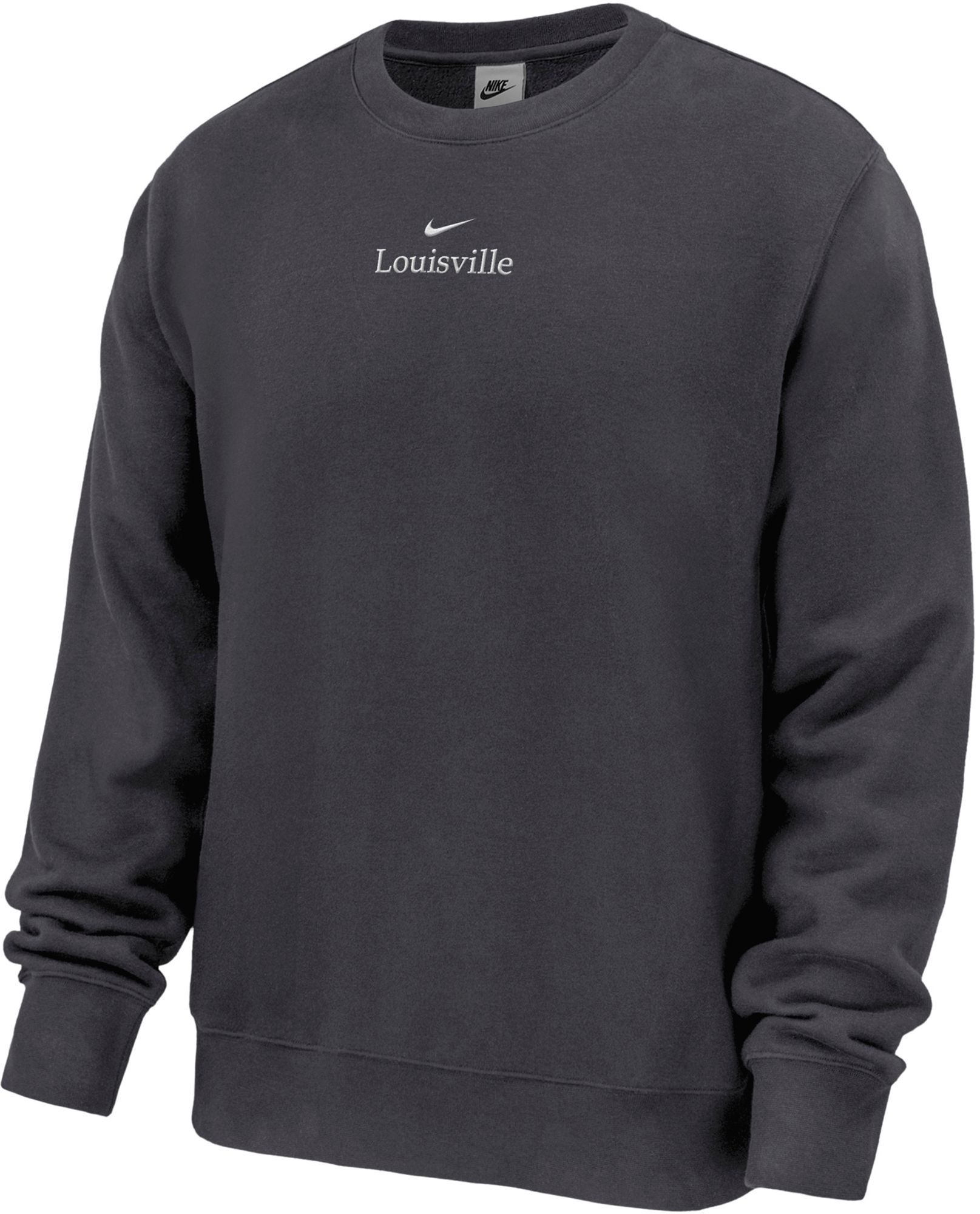 Nike Men's Louisville Grey Club Fleece Crewneck Sweatshirt