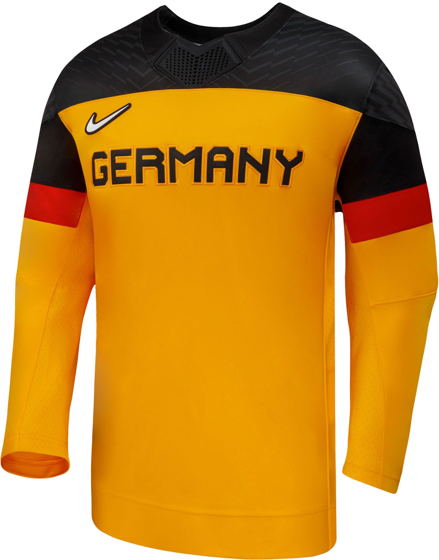 Nike Adult Team Gemany 2026 Replica Gold Hockey Jersey