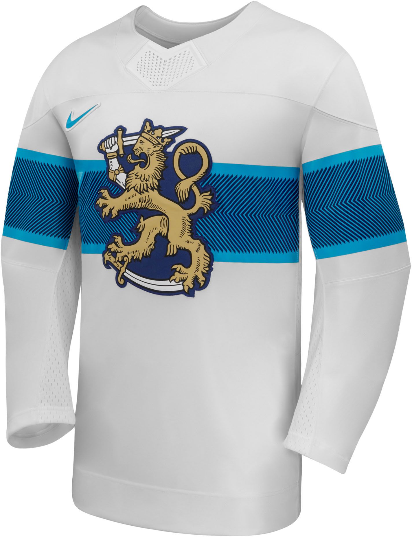 Nike Adult Team Finland 2026 Replica White Hockey Jersey