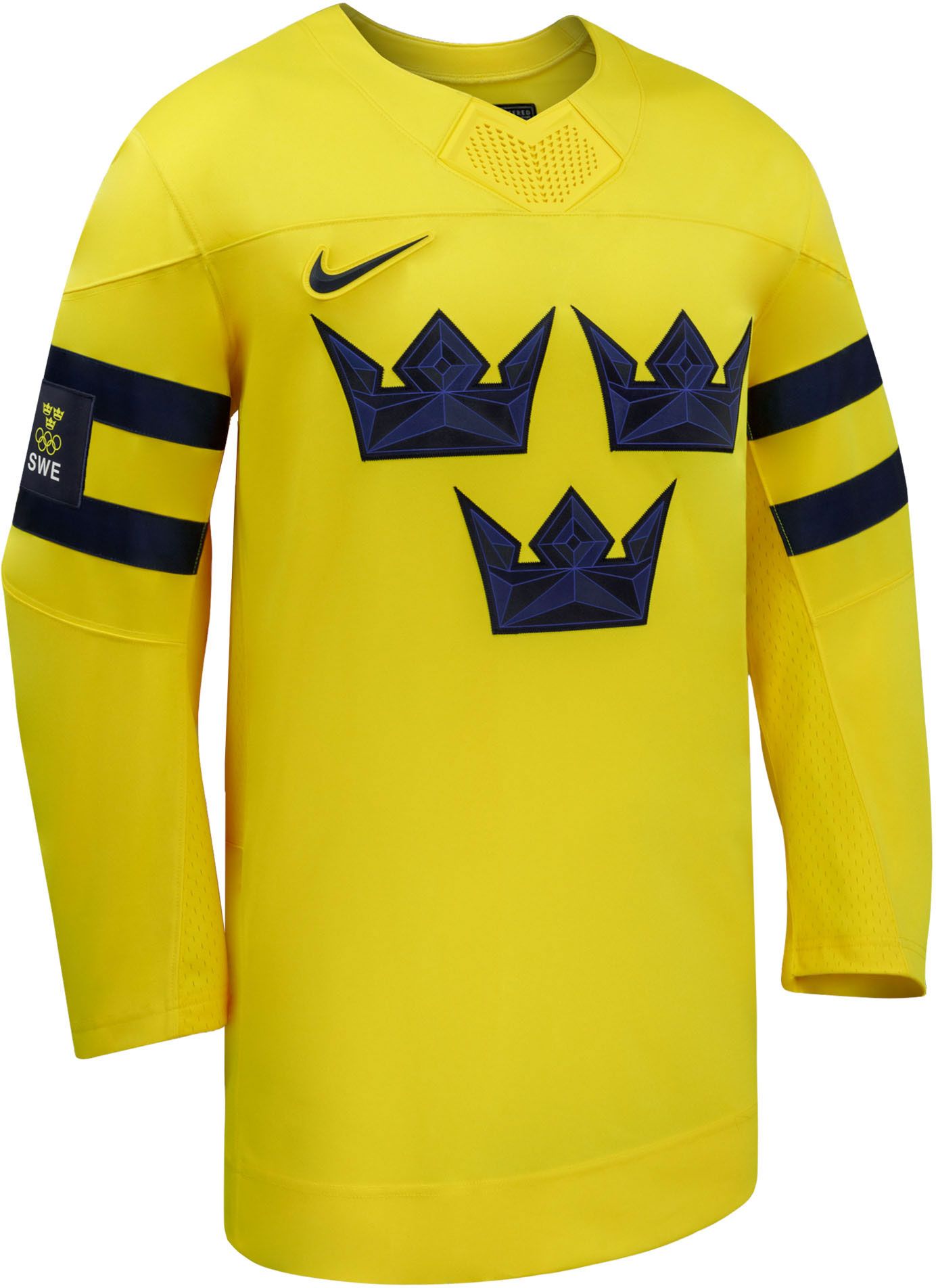 Nike Adult Team Sweden 2026 Replica Yellow Hockey Jersey