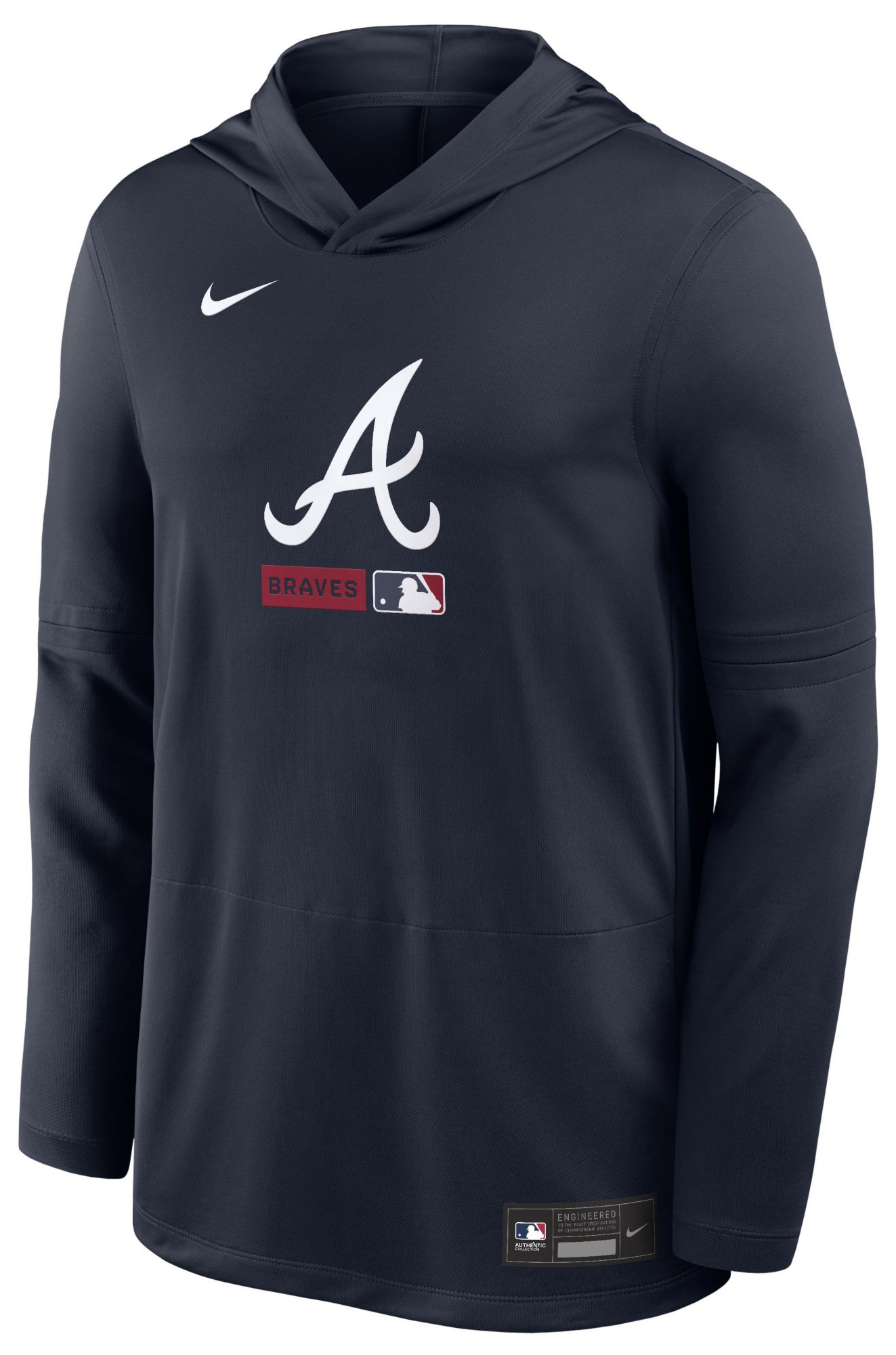 Nike Men's Atlanta Braves Blue Authentic Collection Lightweight Hoodie