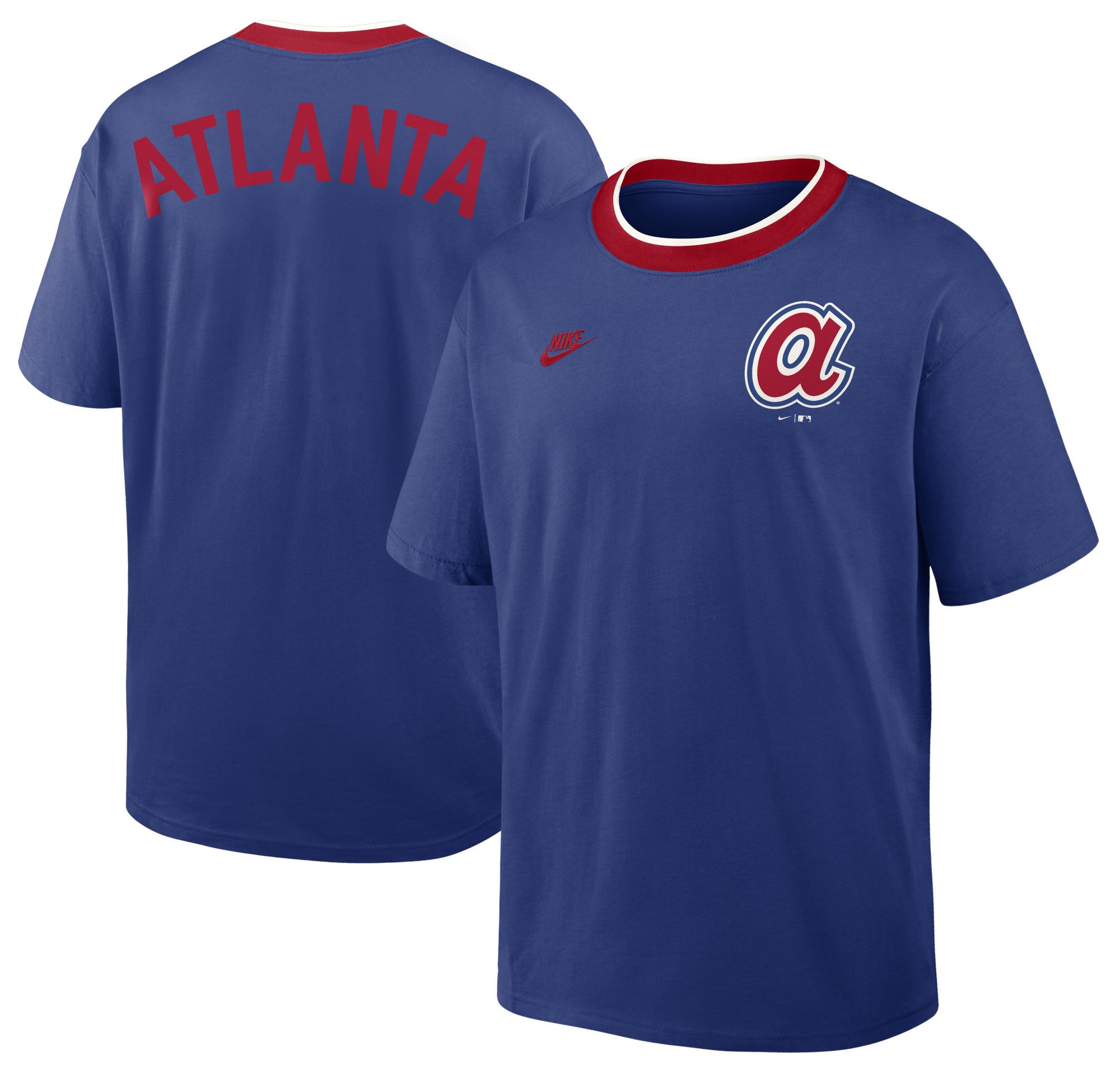 Nike Men's Atlanta Braves Blue Cooperstown Air Fit T-Shirt