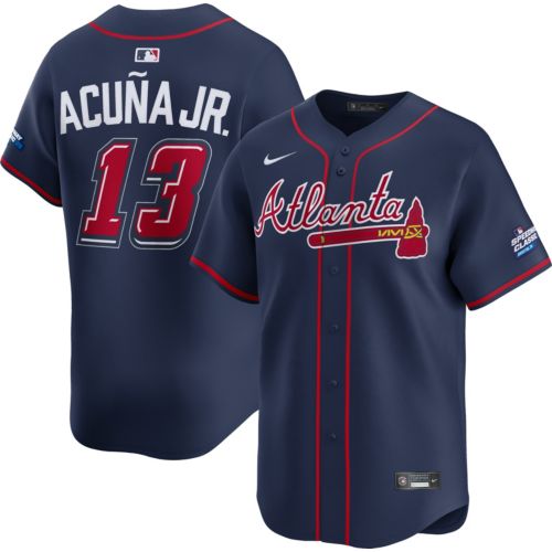 Nike Men's Atlanta Braves Ronald Acuña Jr. #13 Red Cool Base