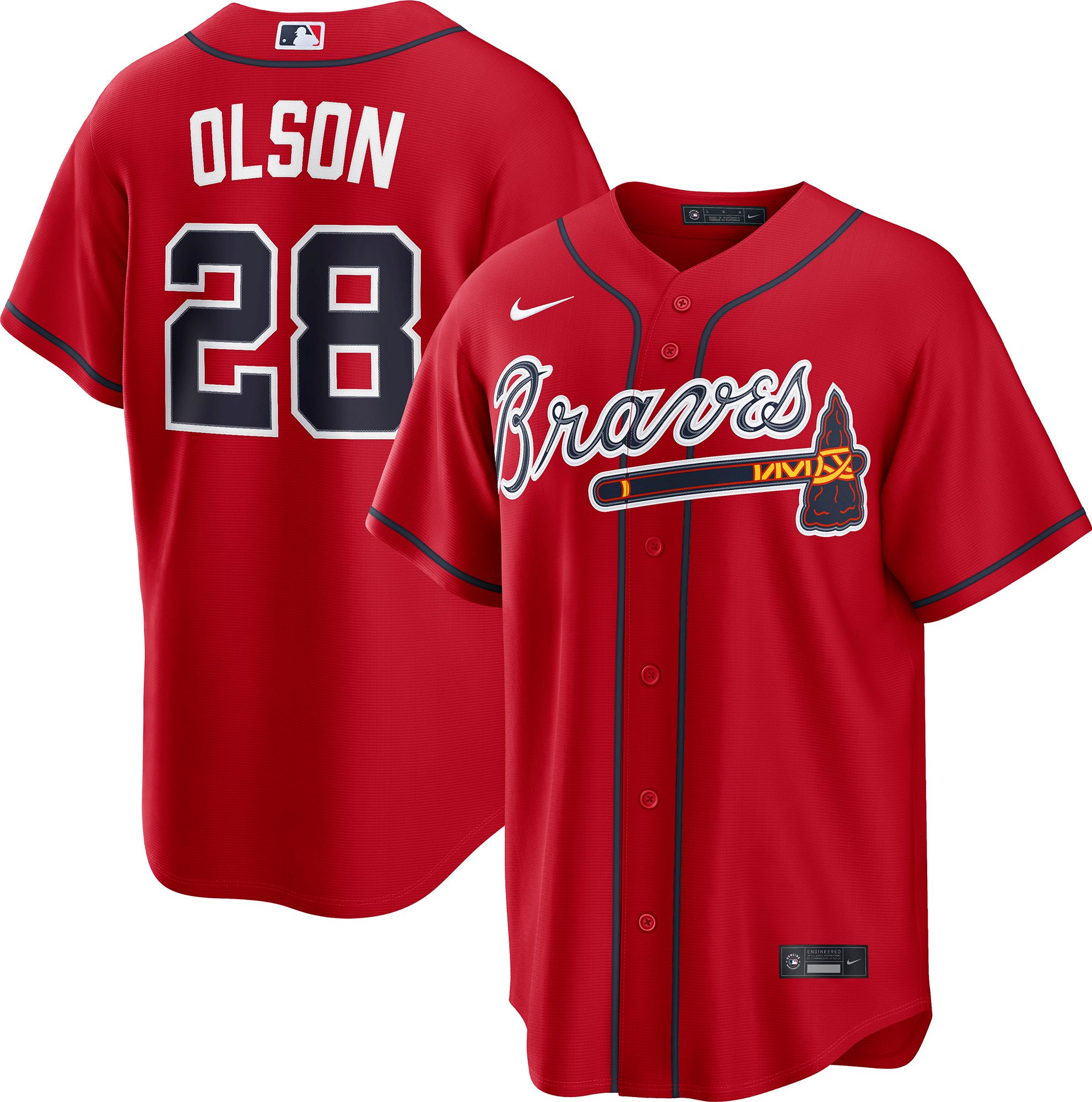 Nike Men's Atlanta Braves Red Alternate Replica Jersey