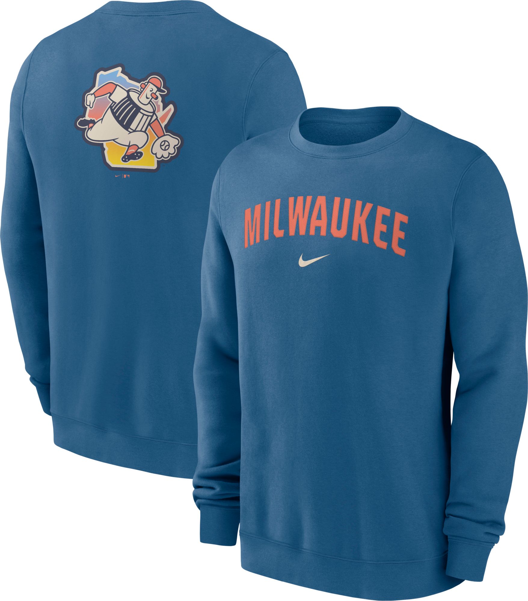 Nike Men's Milwaukee Brewers 2026 City Connect 2 Hit Crewneck Sweatshirt