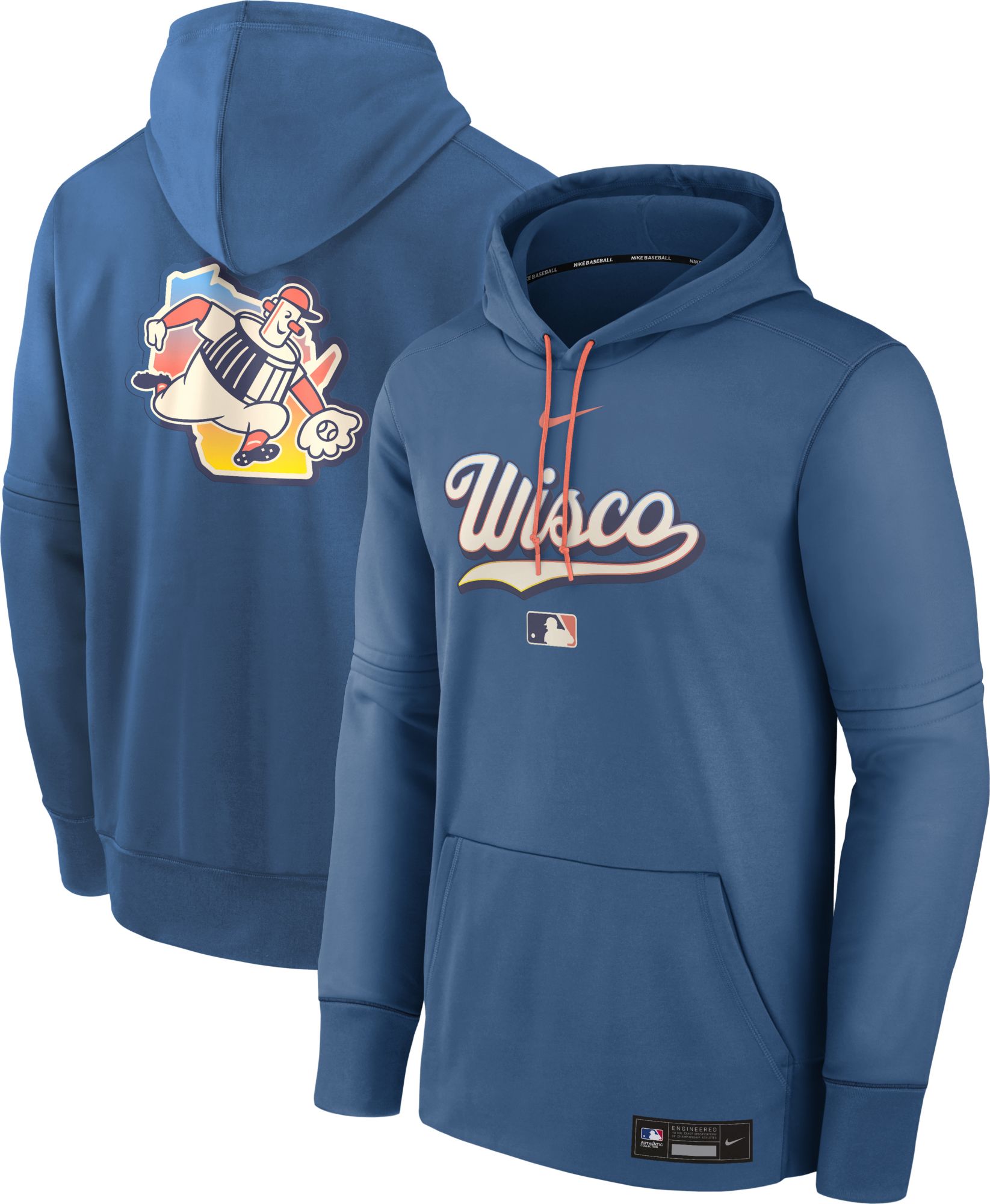 Nike Men's Milwaukee Brewers 2026 City Connect Therma Authentic Collection Hoodie