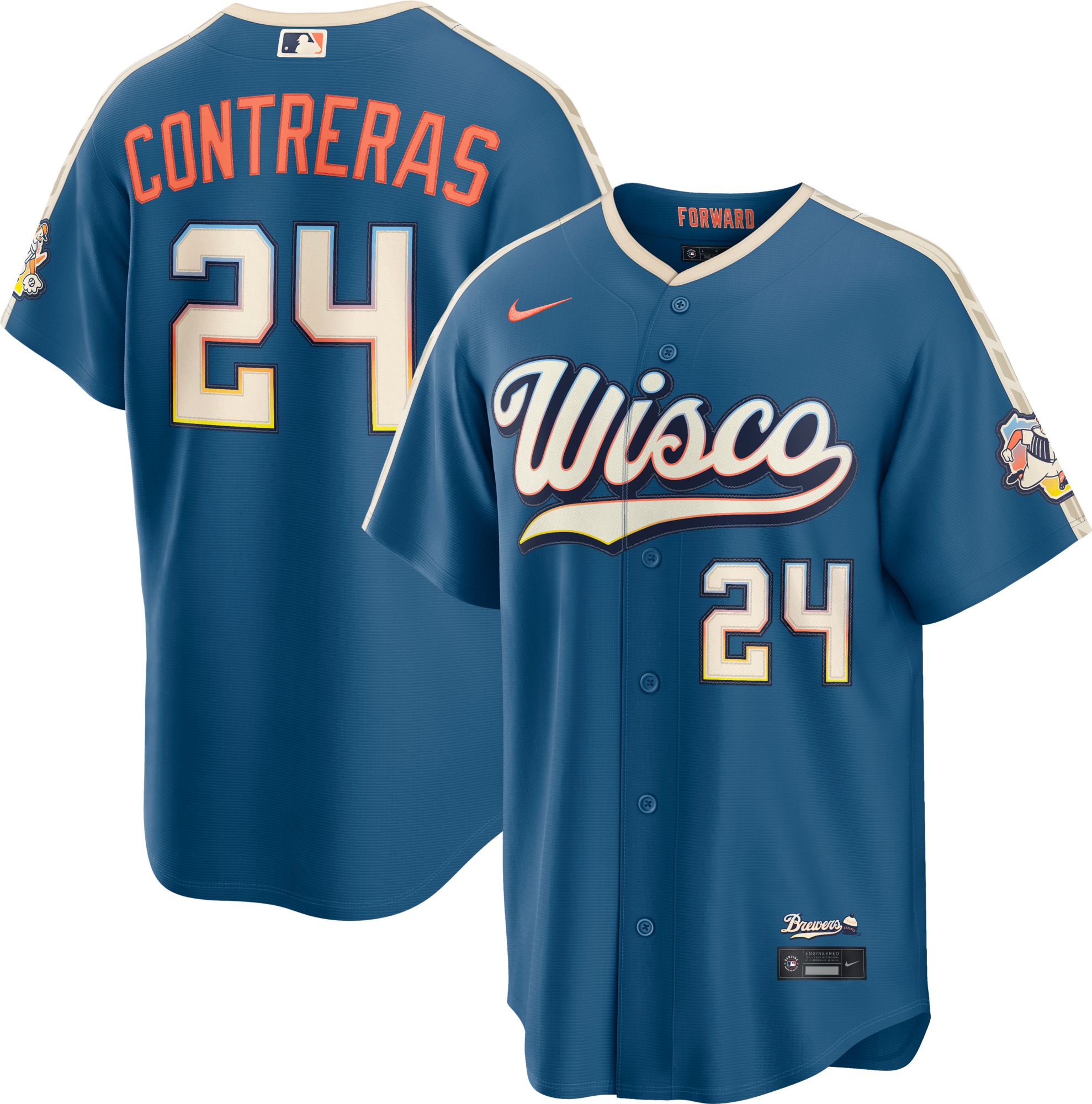 Nike Men's Milwaukee Brewers William Contreras #24 2026 City Connect Stadium Jersey