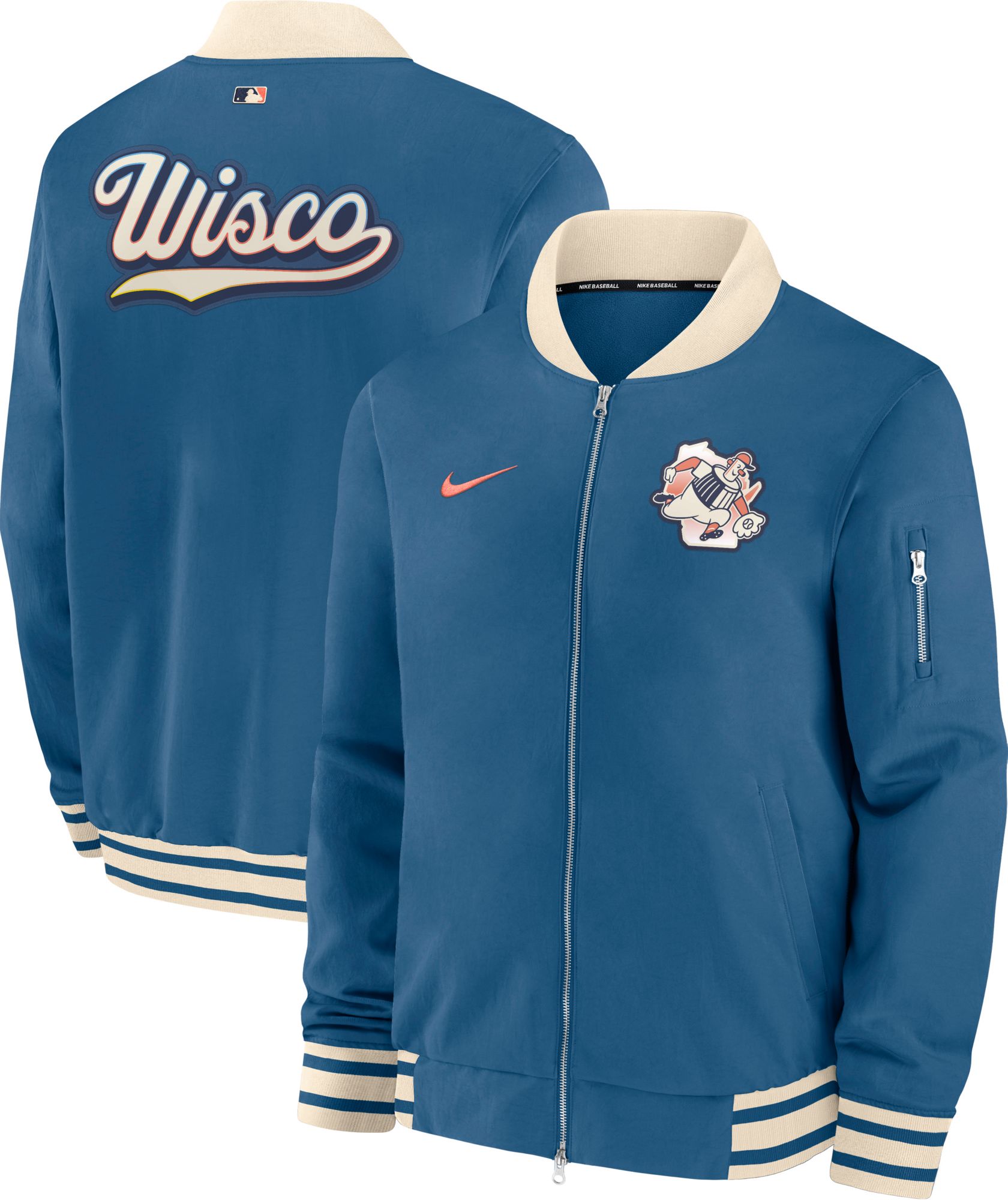 Nike Men's Milwaukee Brewers 2026 City Connect Bomber Jacket