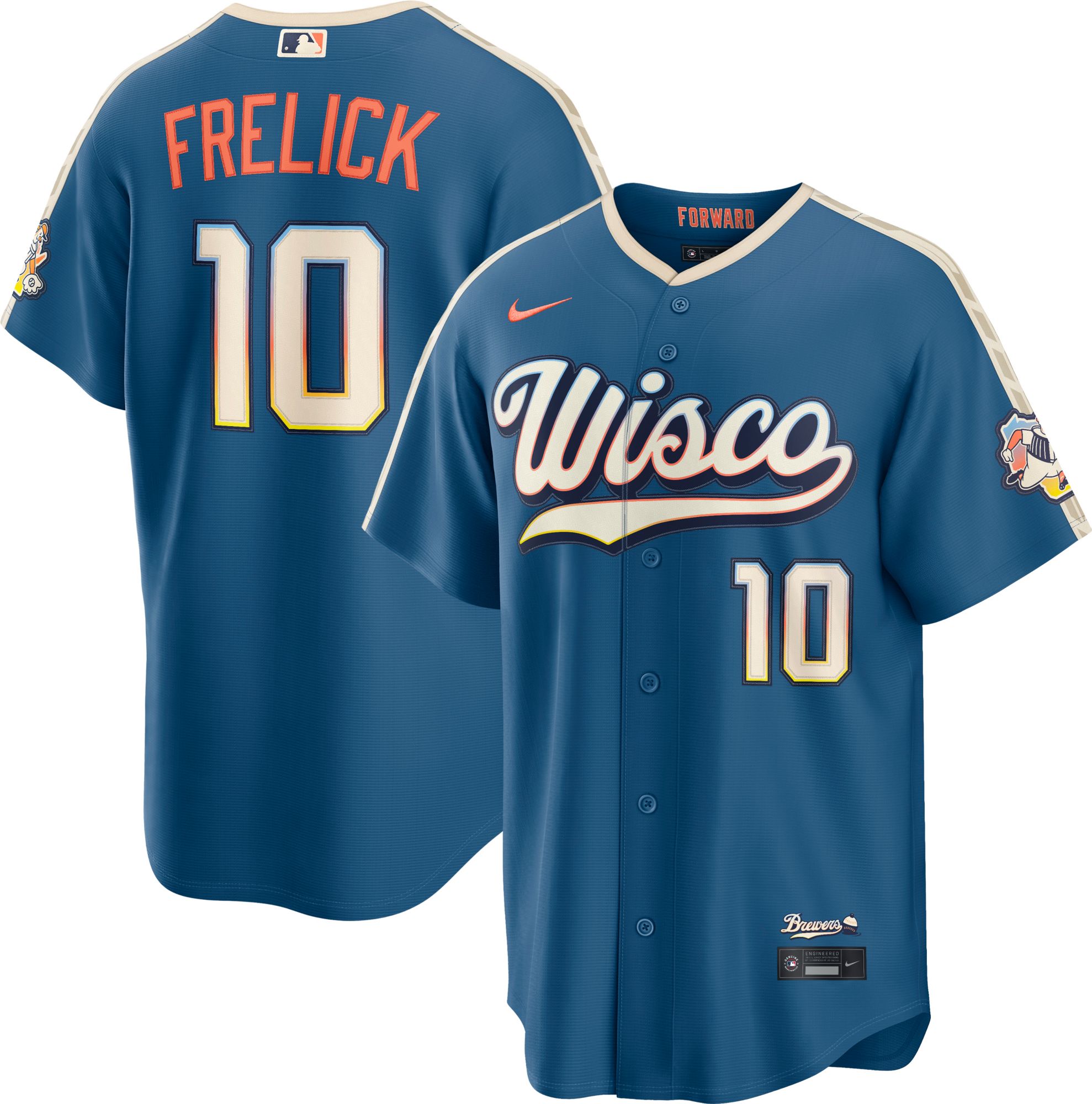 Nike Men's Milwaukee Brewers Sal Frelick #10 2026 City Connect Stadium Jersey