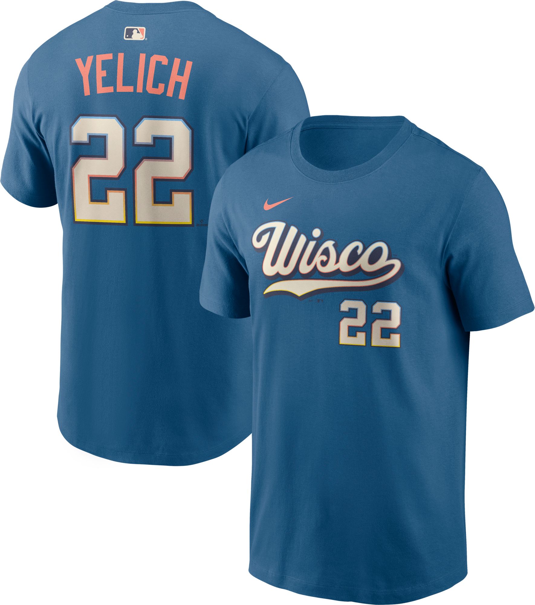 Nike Men's Milwaukee Brewers 2026 City Connect Christian Yelich #22 T-Shirt