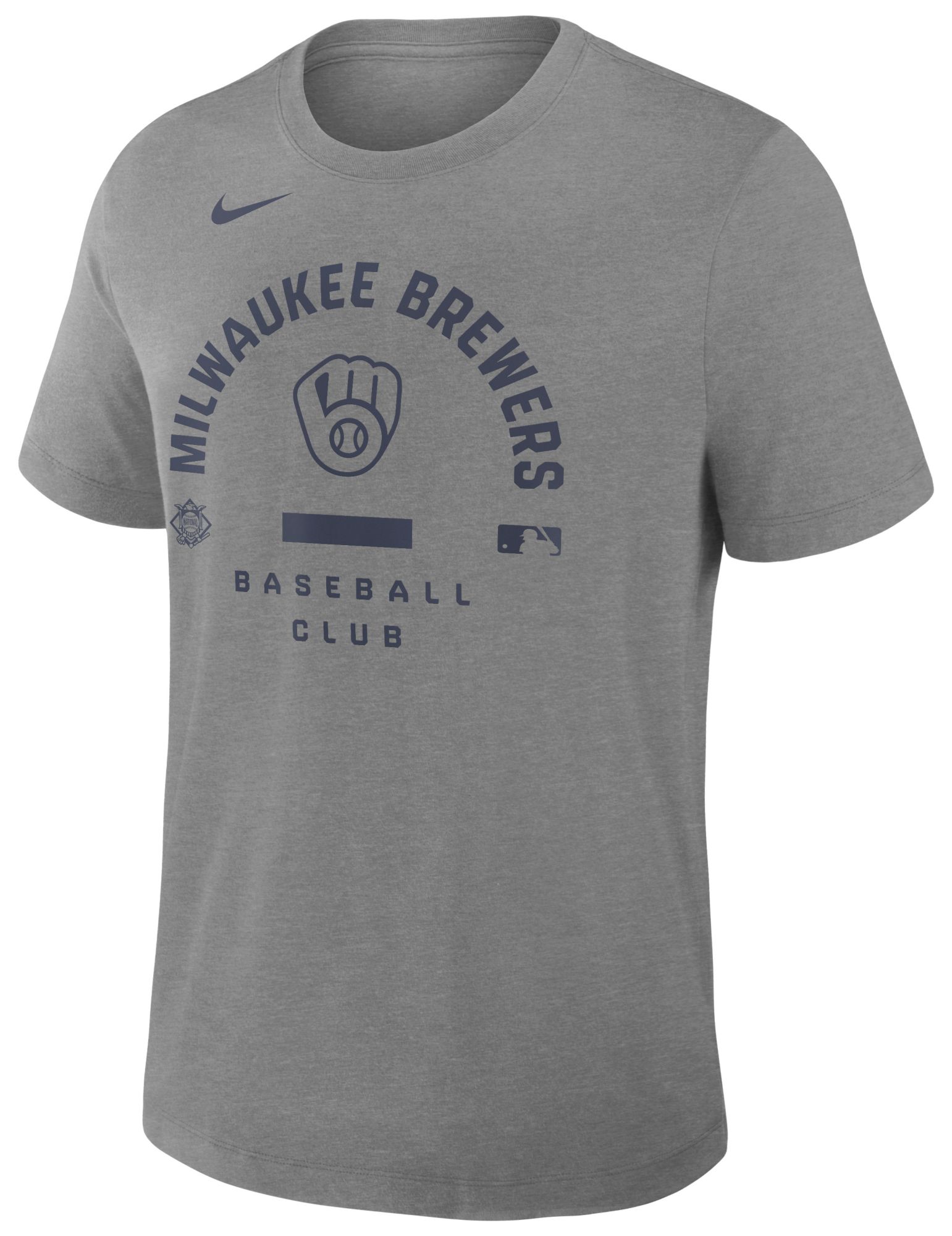 Nike Men's Milwaukee Brewers Gray Authentic Collection Early Work T-Shirt