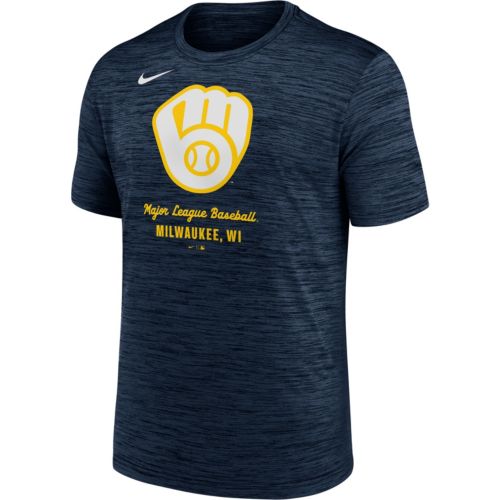 Nike Brewers Tシャツ ネイビー 新品タグ付き Nike Adult Milwaukee Brewers City Connect Navy Logo T-Shirt