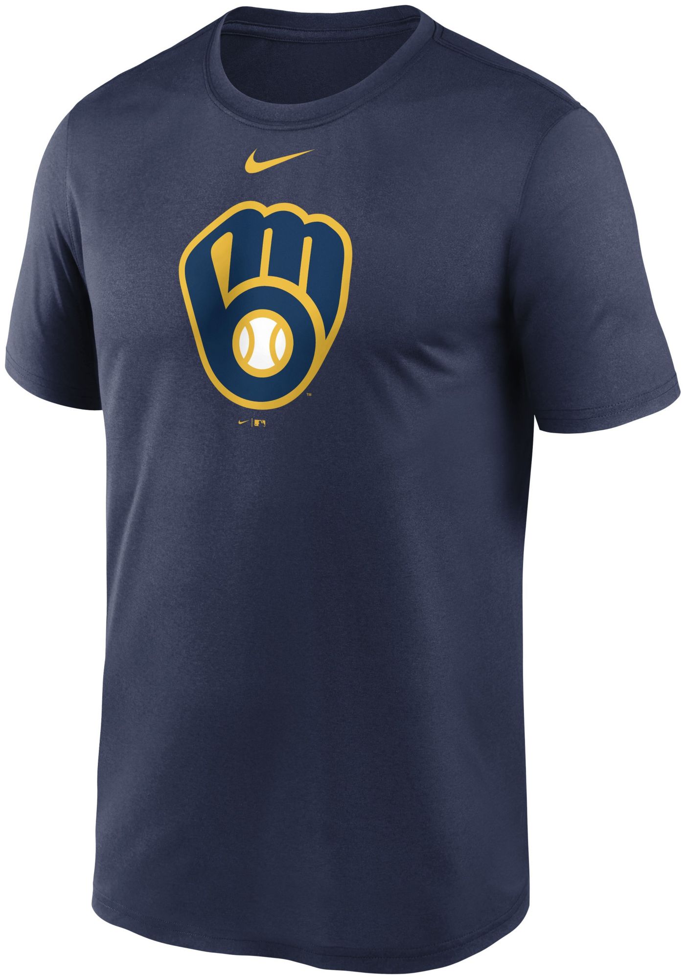 Nike Men's Milwaukee Brewers Navy Legend Logo T-Shirt