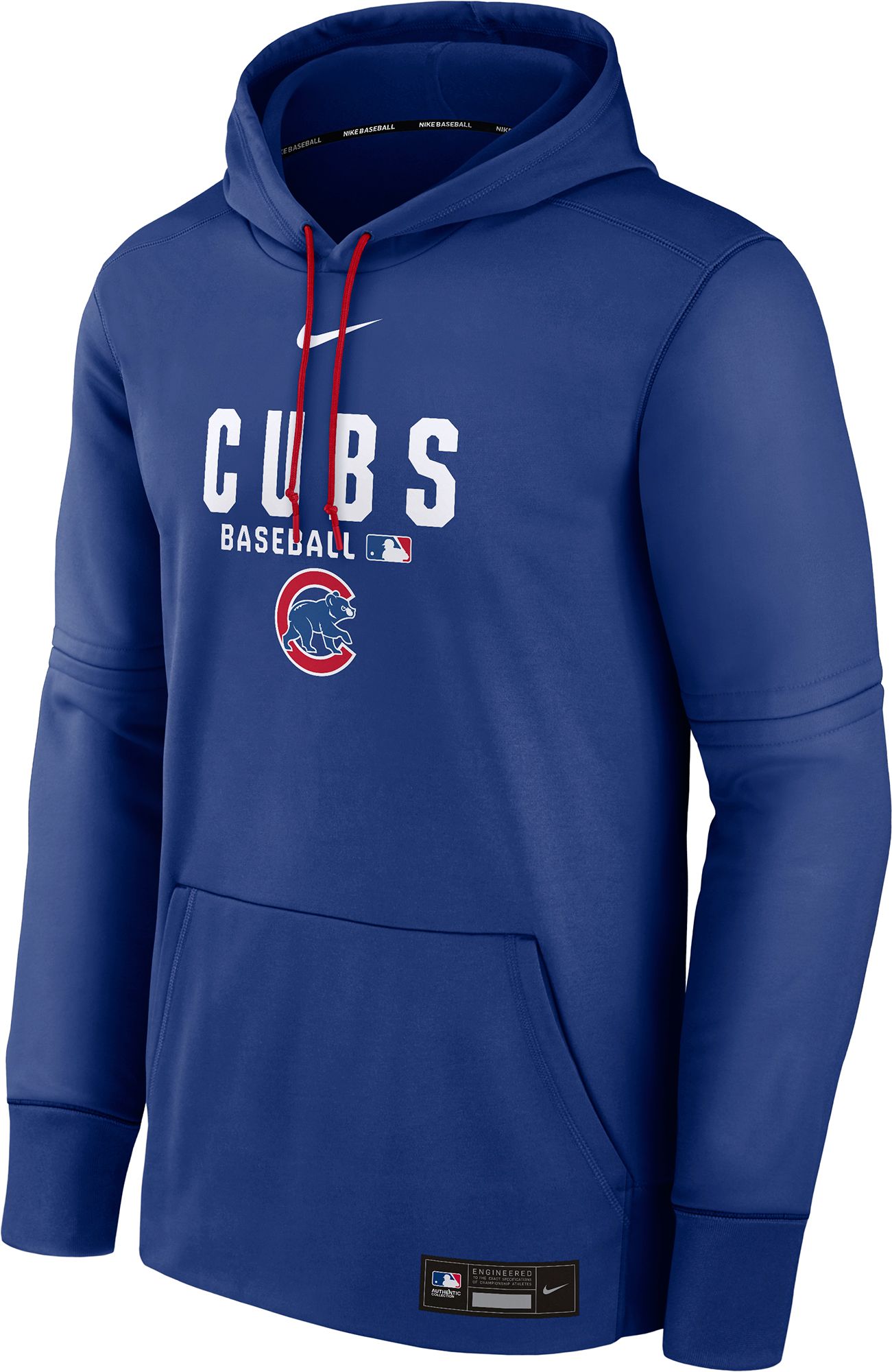 Nike Men's Chicago Cubs Blue Authentic Collection Therma Hoodie