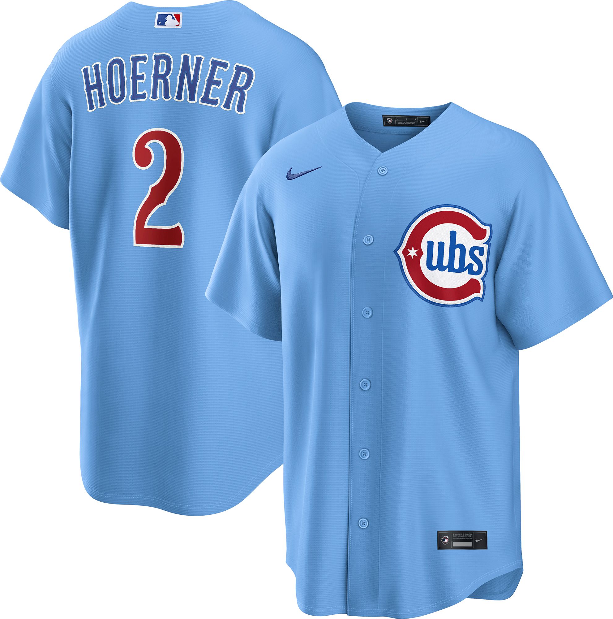 Nike Men's Chicago Cubs Blue Nico Hoerner #2 Alternate Replica Jersey