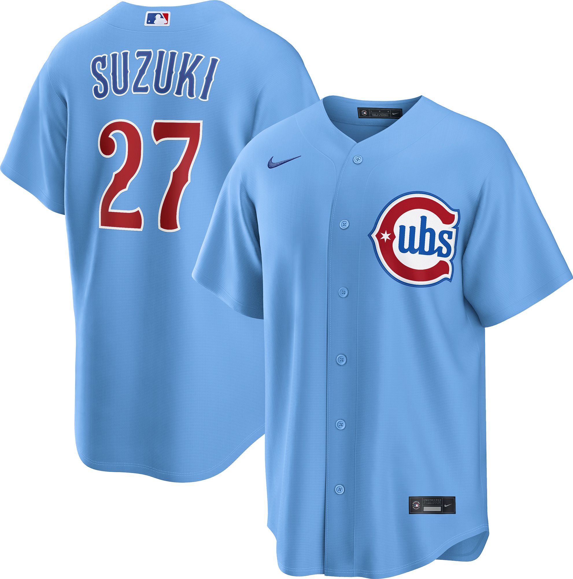 Nike Men's Chicago Cubs Blue Seiya Suzuki #27 Alternate Replica Jersey