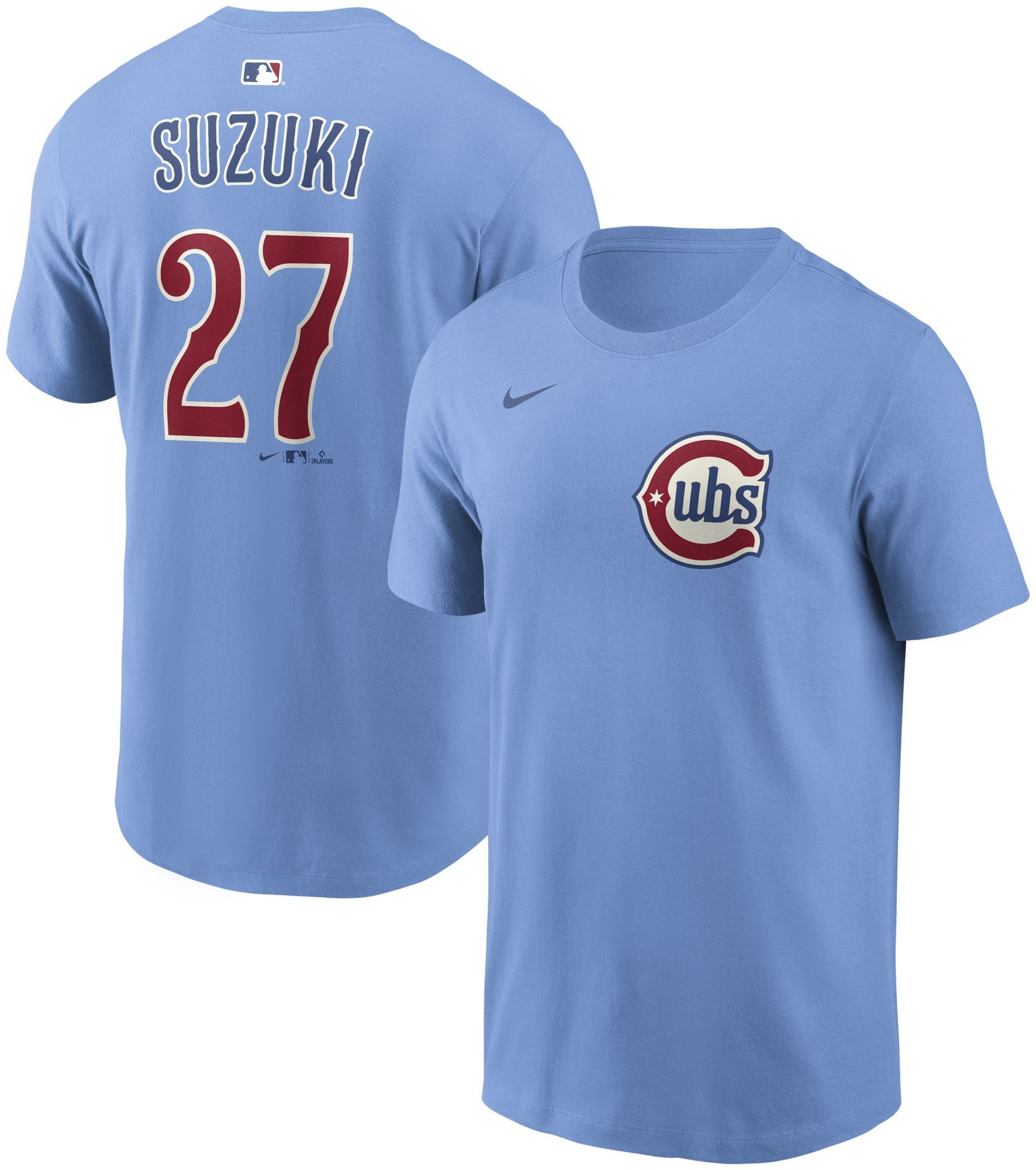 Nike Men's Chicago Cubs Seiya Suzuki #27 Blue Alternate T-Shirt