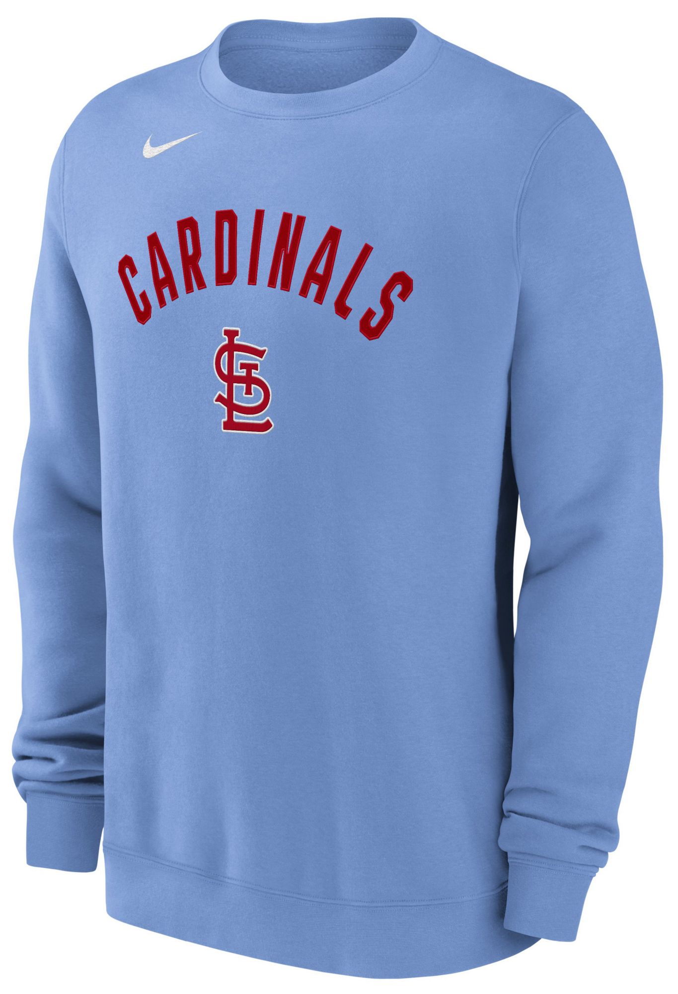 Nike Men's Chicago Cubs Blue Twill Club Crewneck Sweatshirt