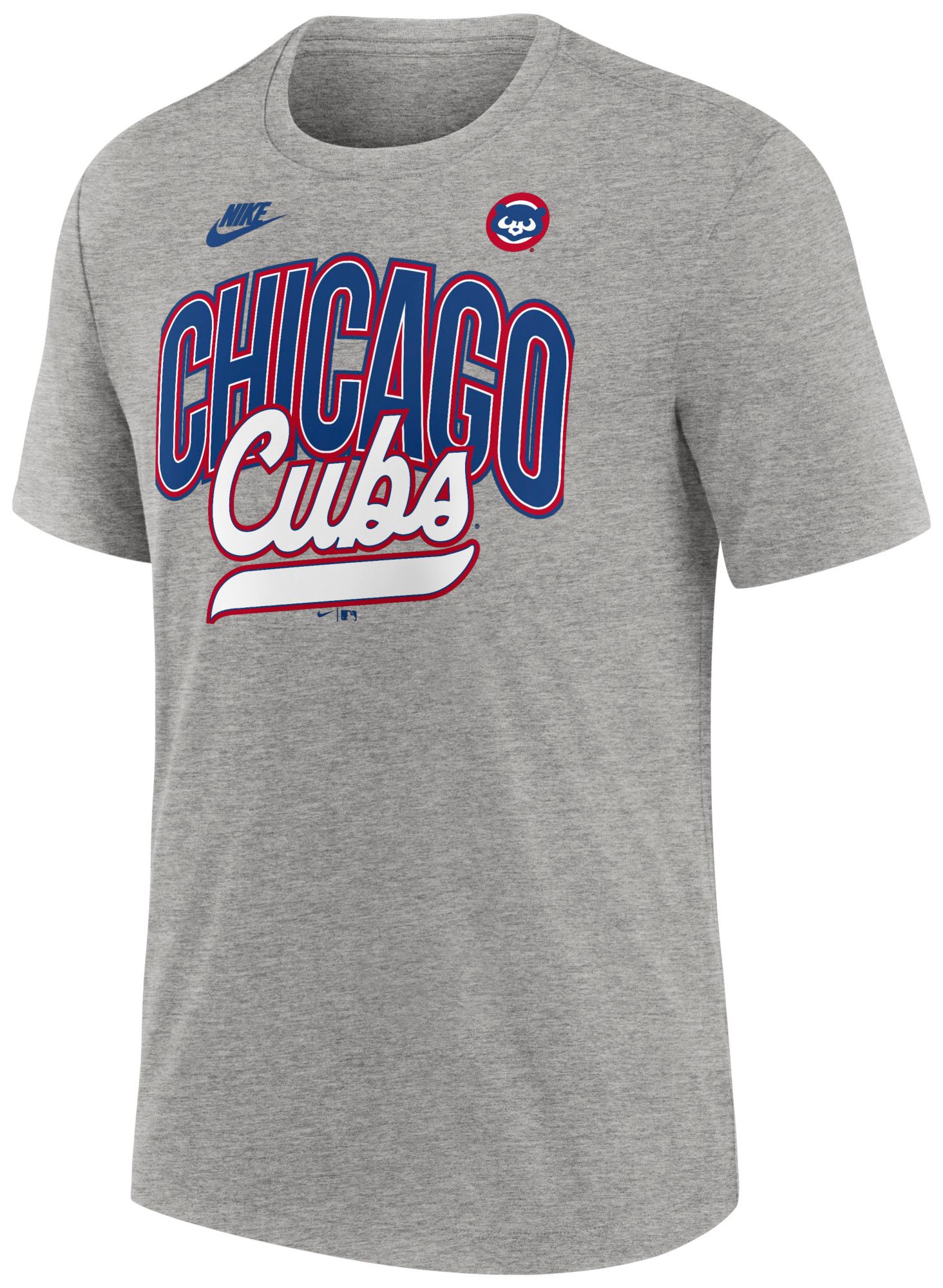 Nike Men's Chicago Cubs Gray Cooperstown Retro Triblend T-Shirt