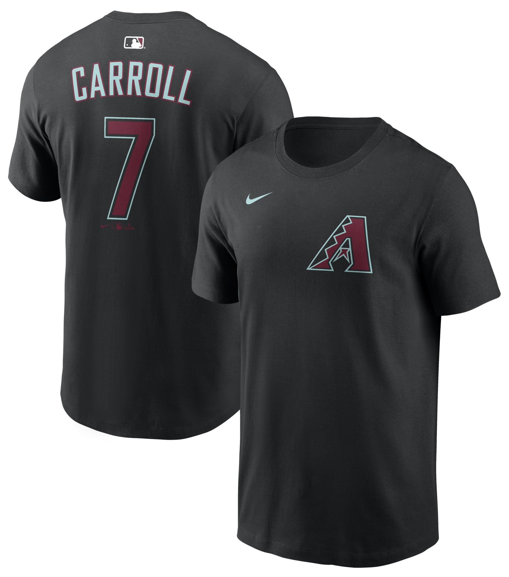 Nike Men's Arizona Diamondbacks Corbin Carroll #7 Black Home T-Shirt