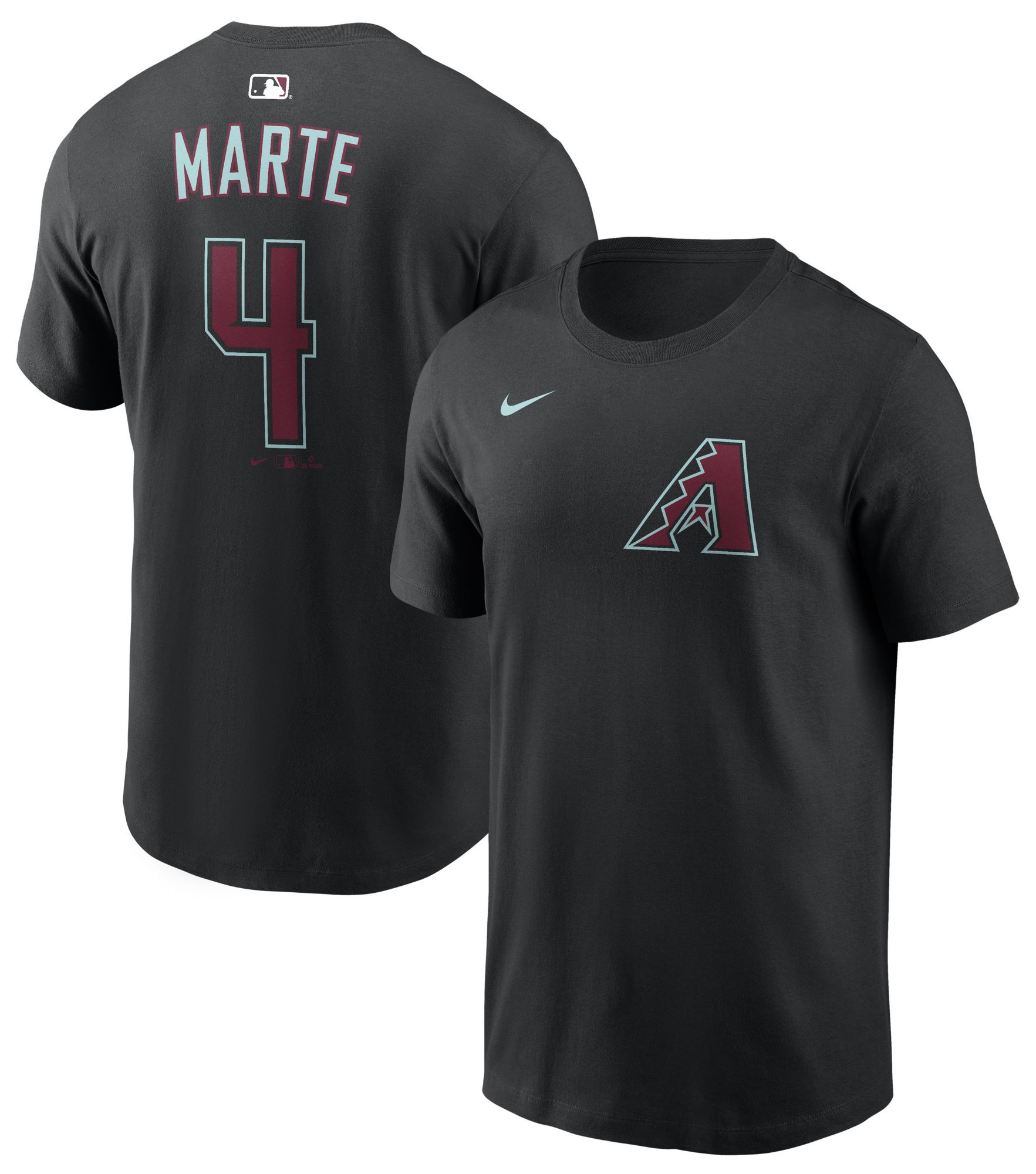 Nike Men's Arizona Diamondbacks Ketel Marte #4 Black Home T-Shirt