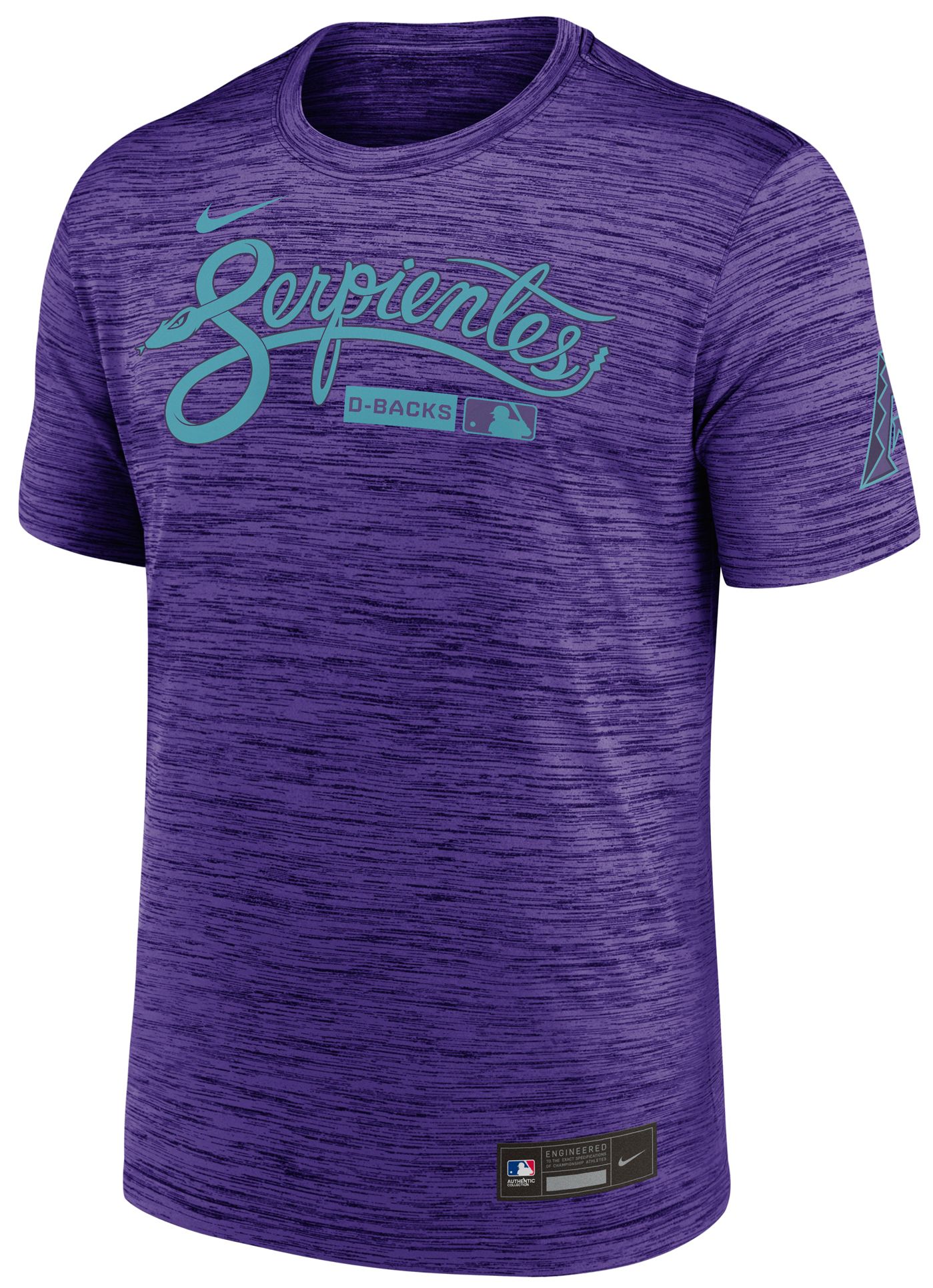 Nike Men's Arizona Diamondbacks Purple Authentic Collection Velocity T-Shirt