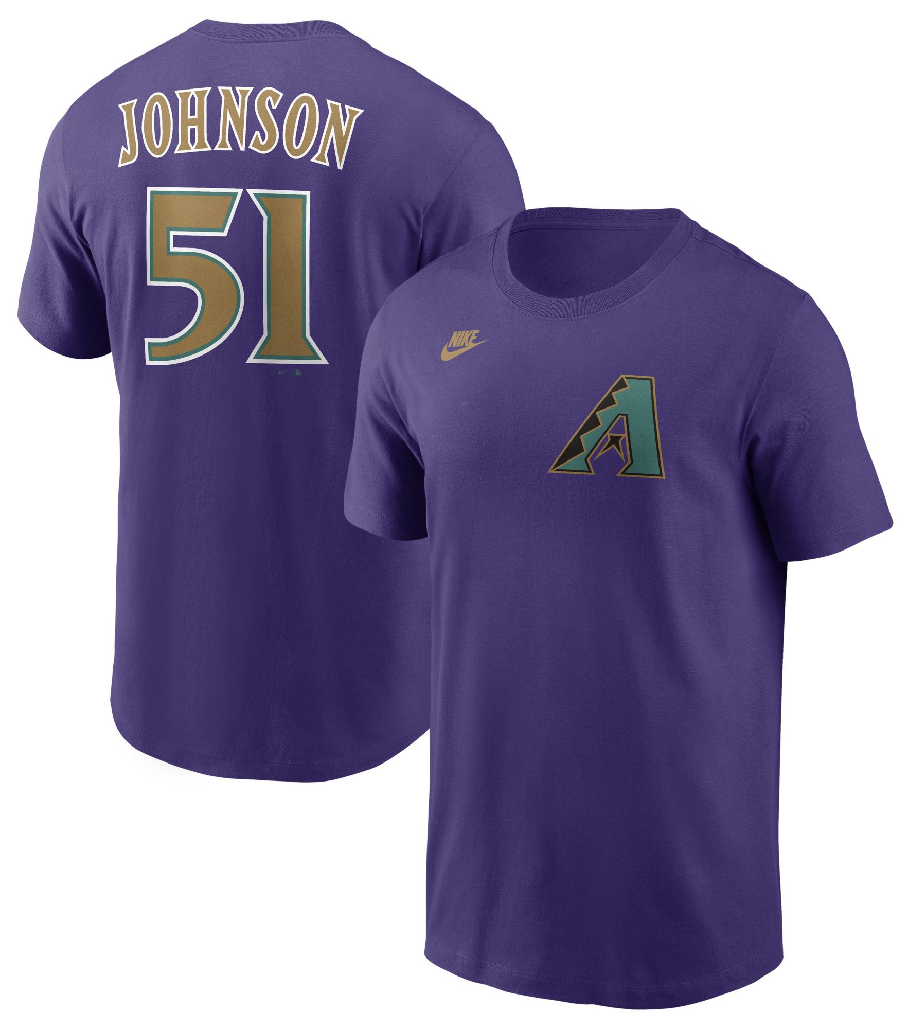 Nike Men's Arizona Diamondbacks Randy Johnson #51 Purple Cooperstown T-Shirt