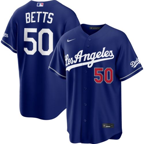 Nike Men's Los Angeles Dodgers Mookie Betts #50 White Home Stadium