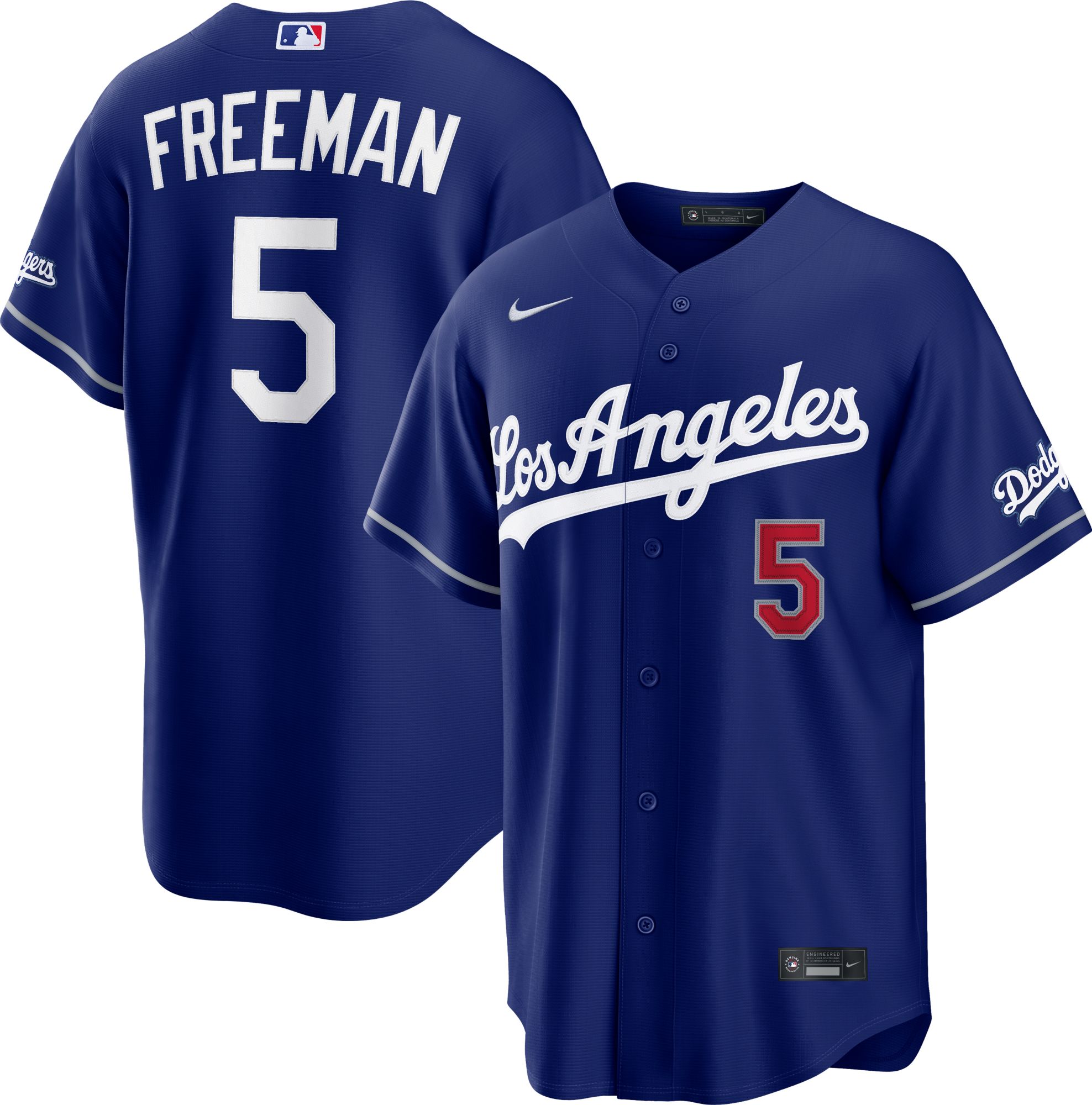 Nike Men's Los Angeles Dodgers Freddie Freeman #5 Alternate Royal Blue Jersey