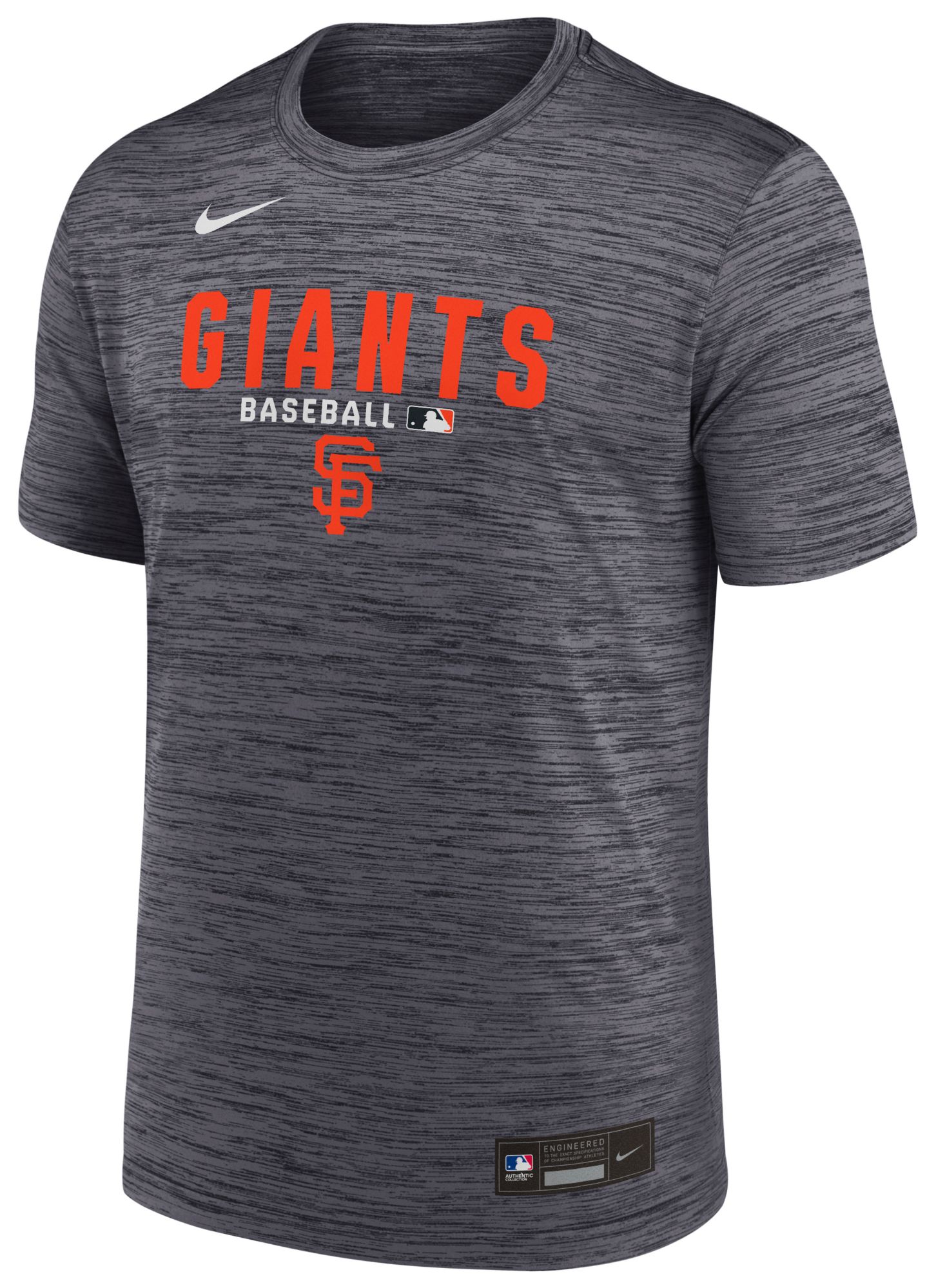 Nike Men's San Francisco Giants Black Authentic Collection Velocity T-Shirt