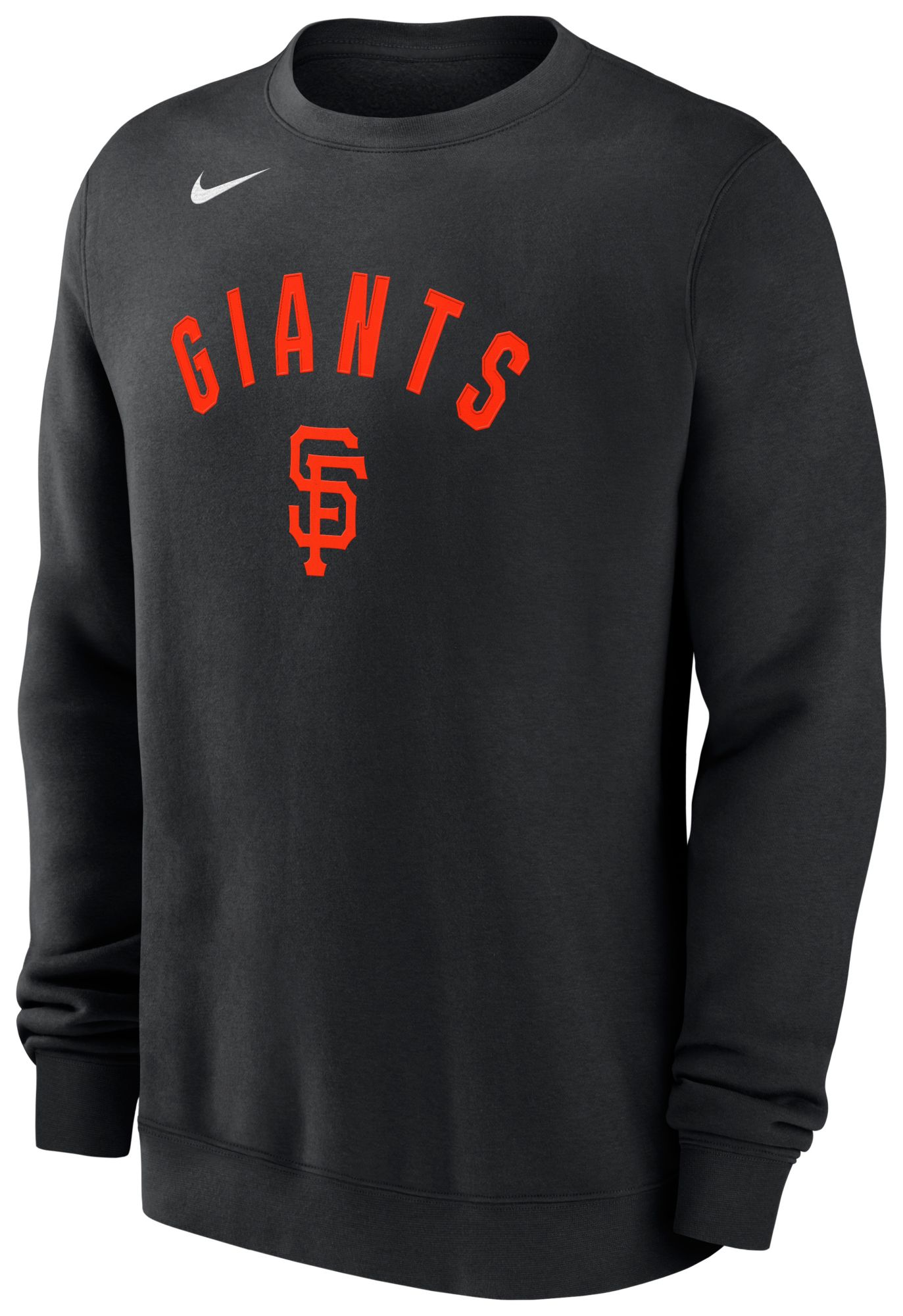 Nike Men's San Francisco Giants Black Twill Club Crewneck Sweatshirt