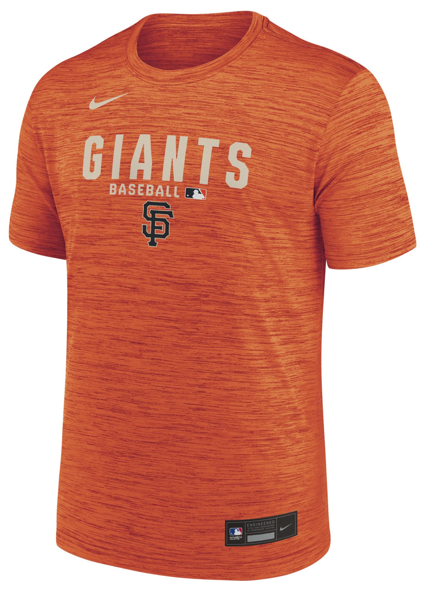 Nike Men's San Francisco Giants Orange Authentic Collection Velocity T-Shirt