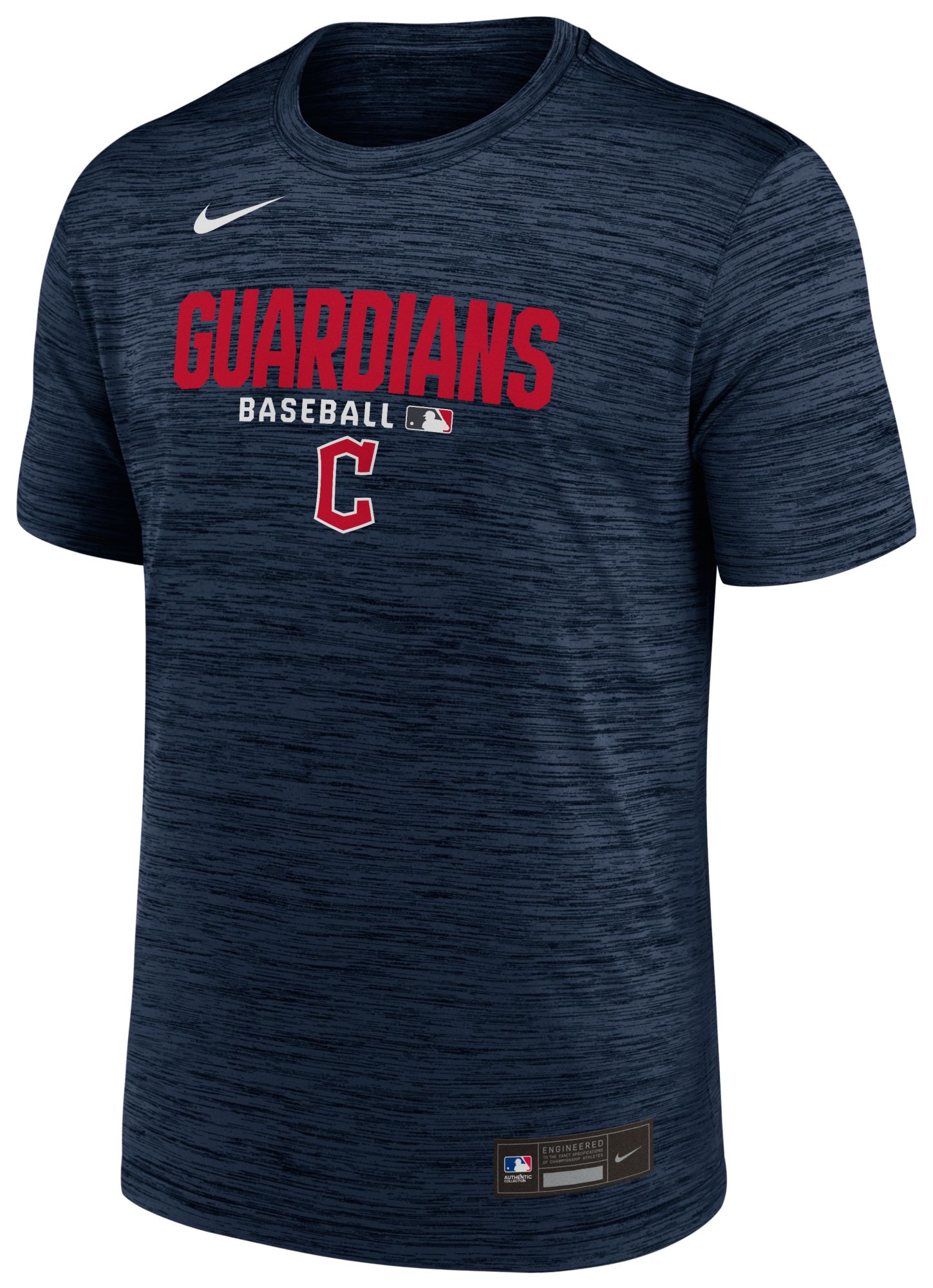Nike Men's Cleveland Guardians Blue Authentic Collection Velocity T-Shirt