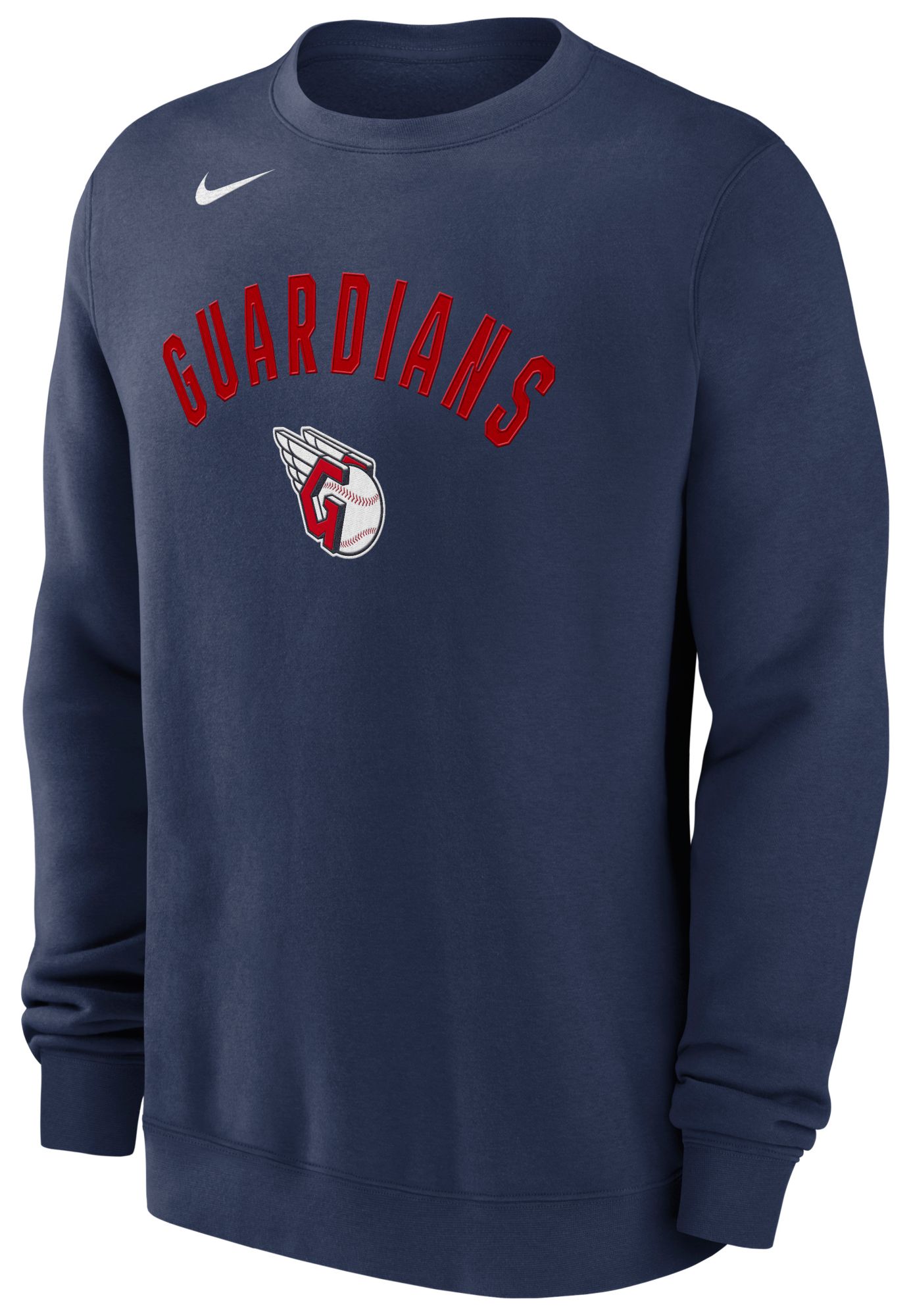 Nike Men's Cleveland Guardians Navy Twill Club Crewneck Sweatshirt