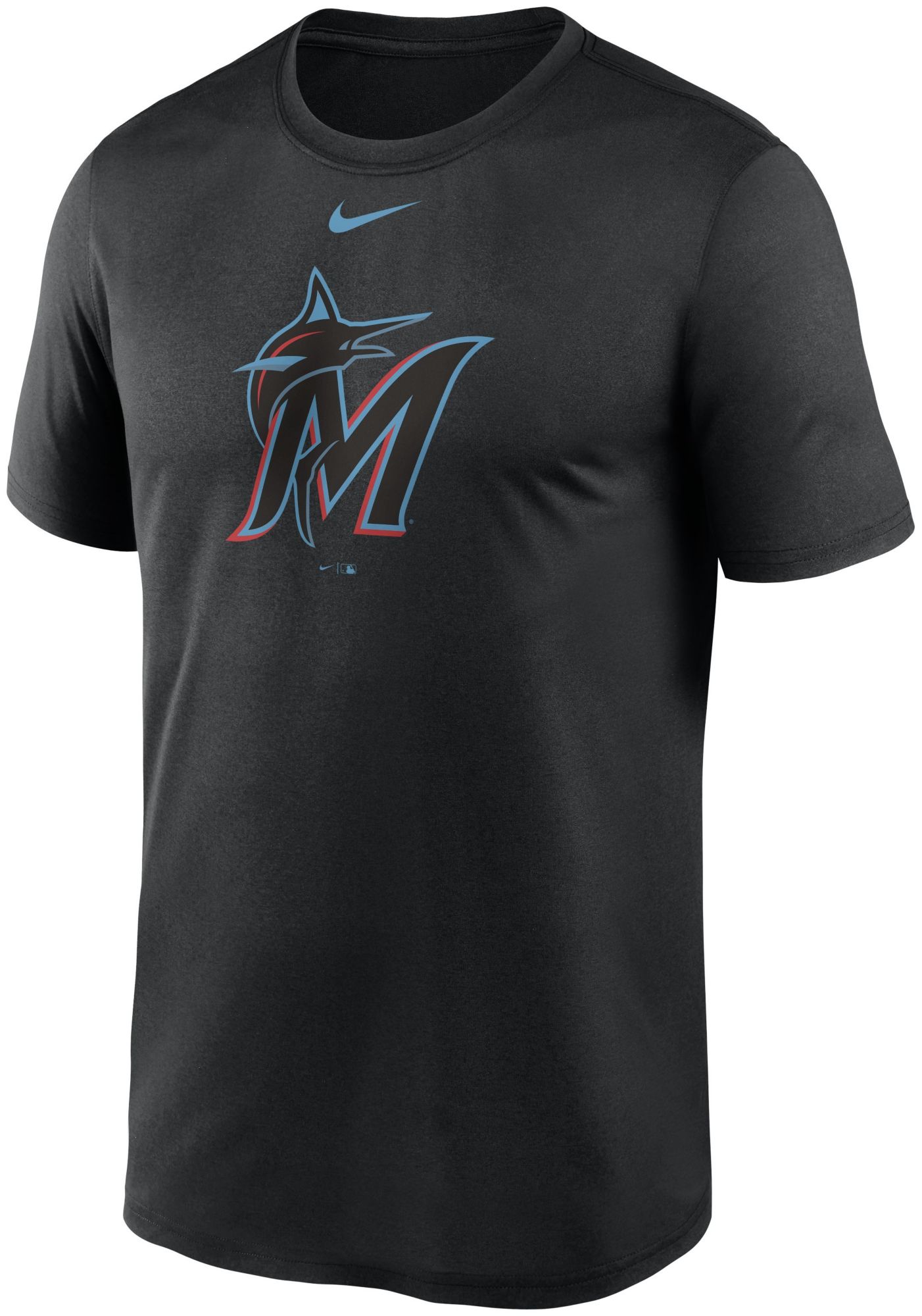 Nike Men's Miami Marlins Black Legend Logo T-Shirt