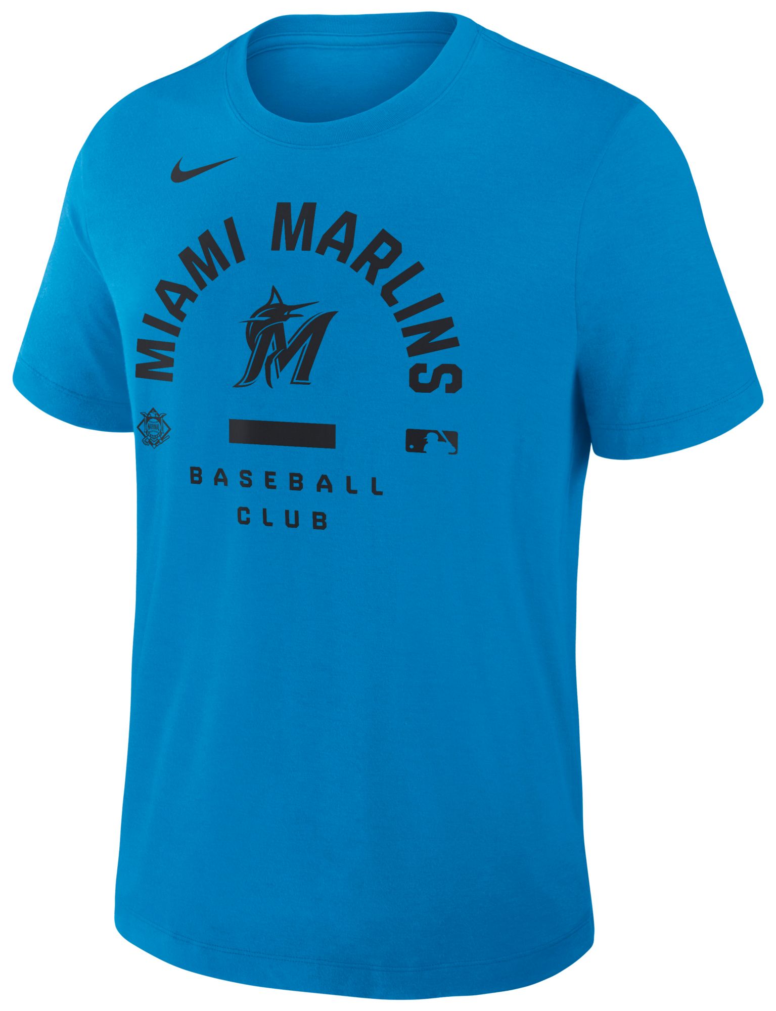 Nike Men's Miami Marlins Blue Authentic Collection Early Work T-Shirt