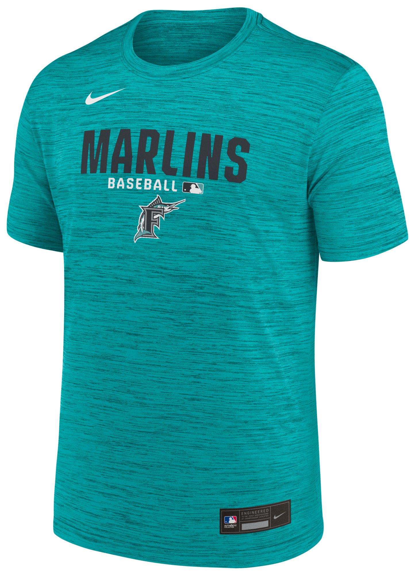 Nike Men's Miami Marlins Green Authentic Collection Velocity T-Shirt