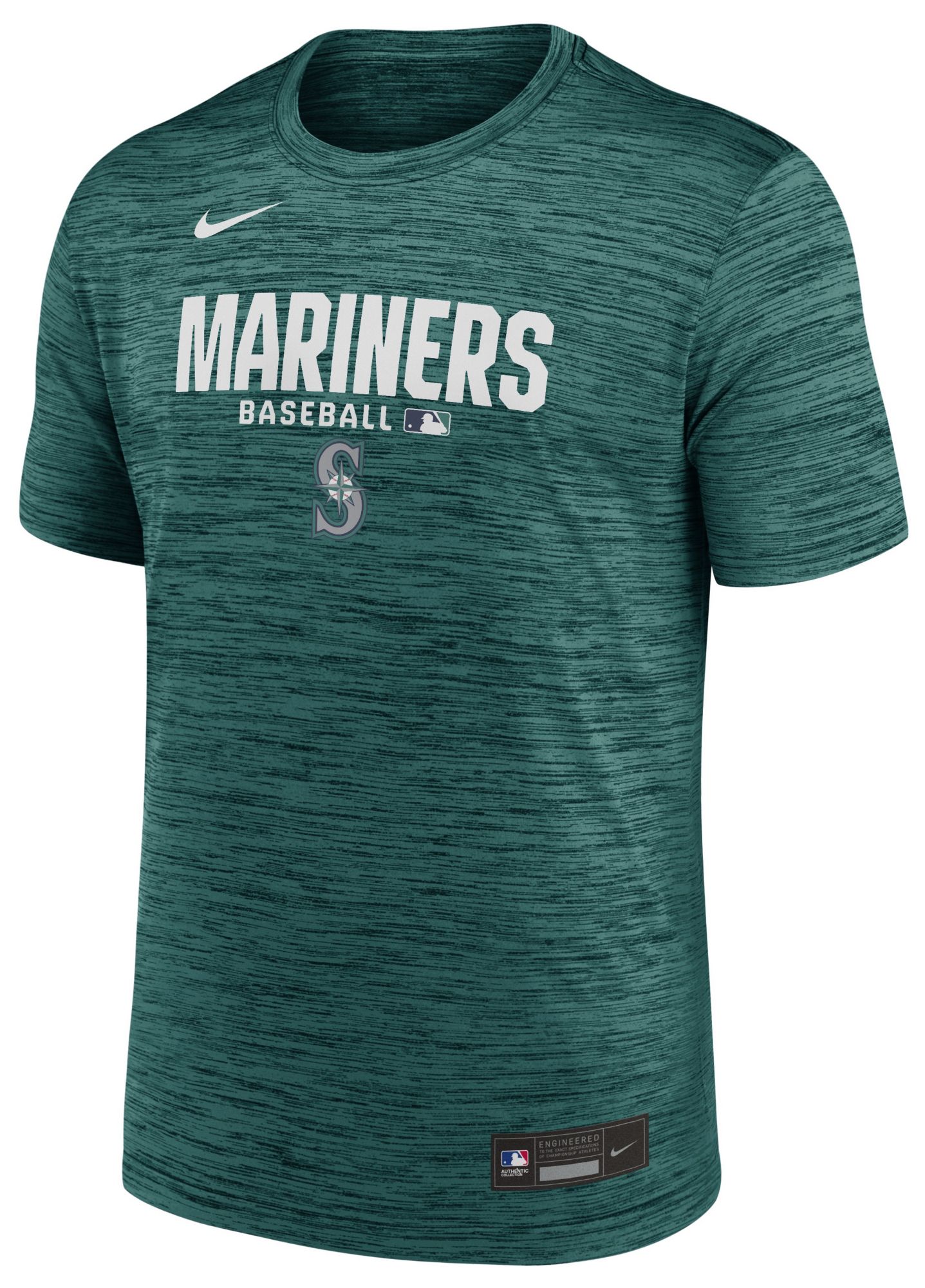 Nike Men's Seattle Mariners Green Authentic Collection Velocity T-Shirt